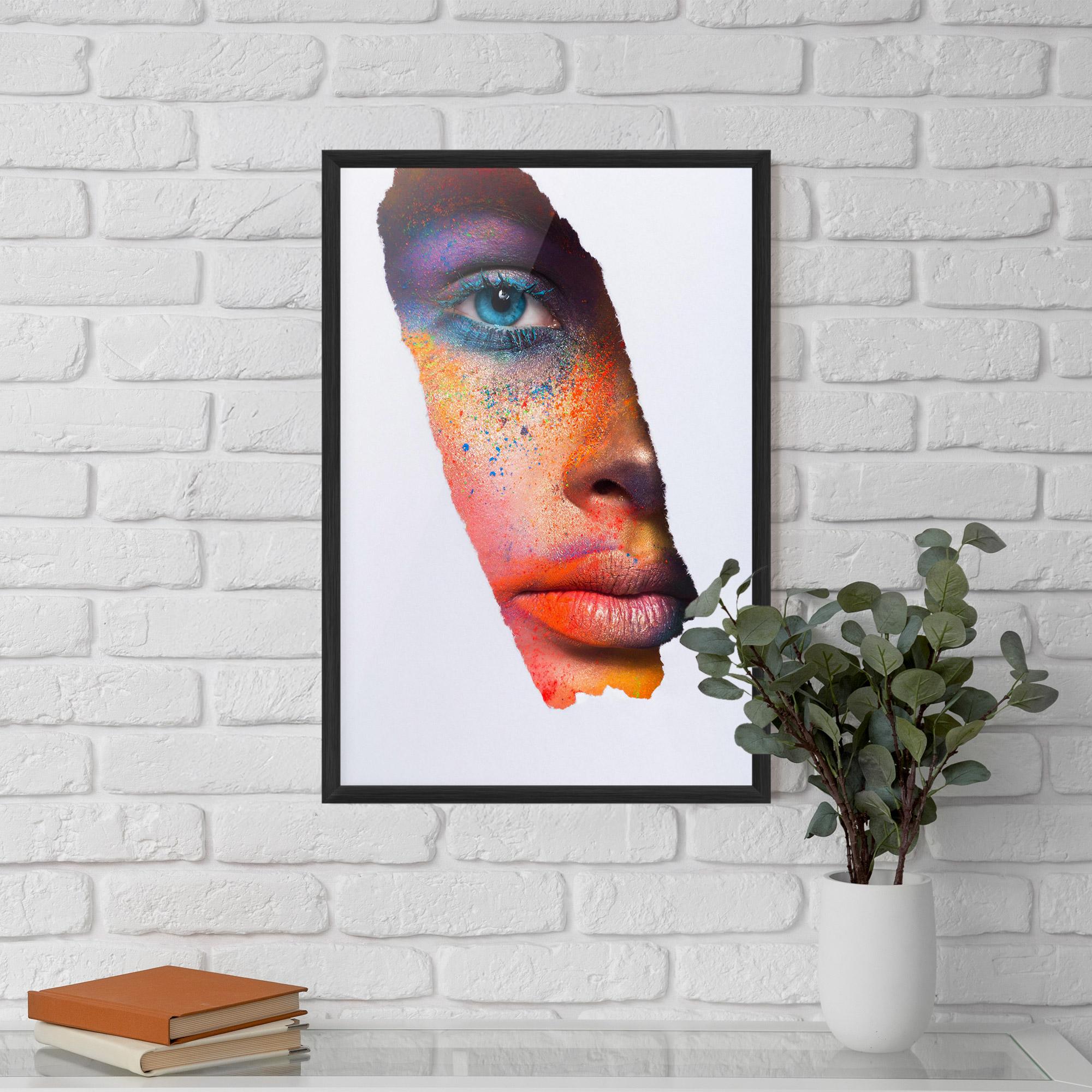 Рамкиран постер Blue Eyelashes Makeup mockup 5