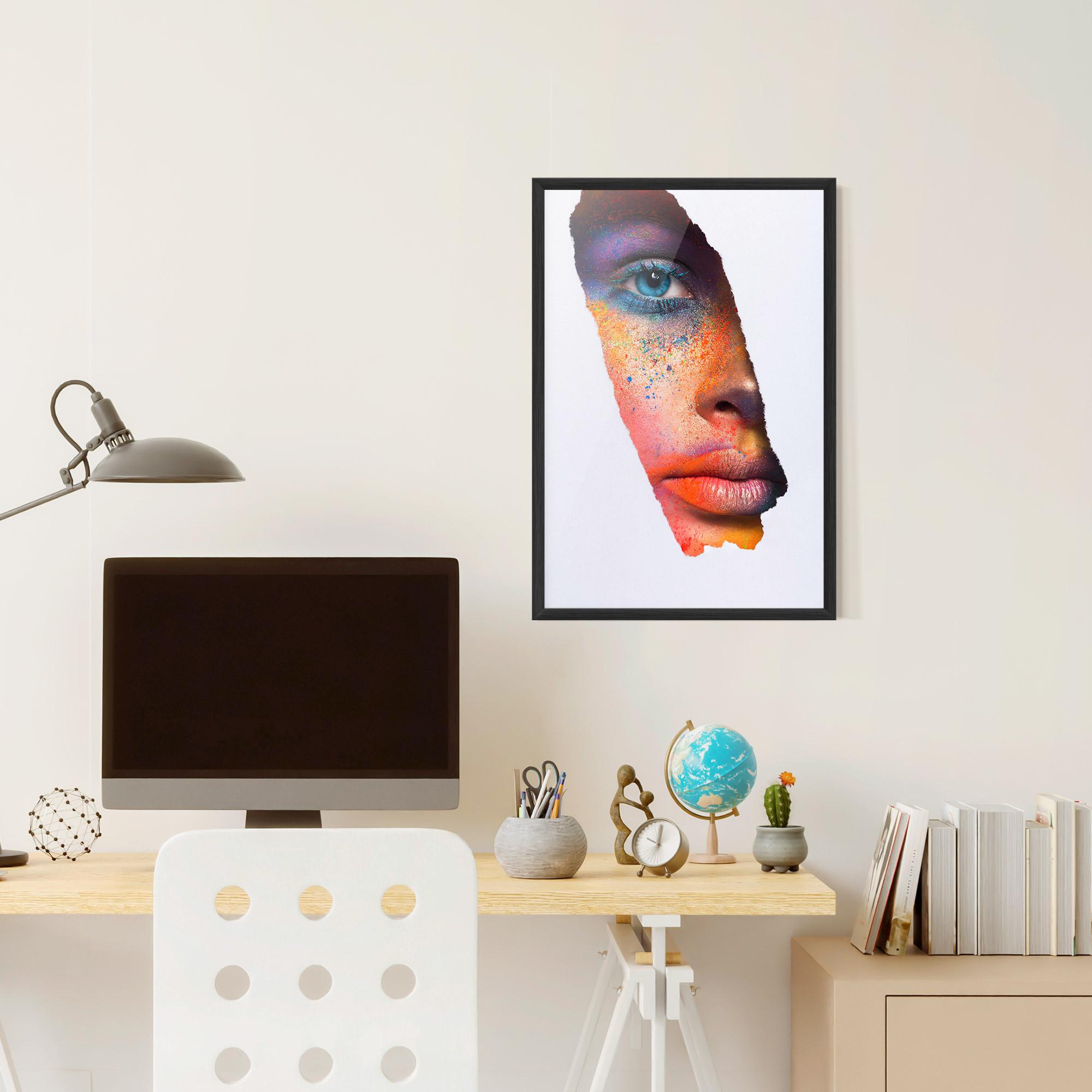 Рамкиран постер Blue Eyelashes Makeup mockup 6