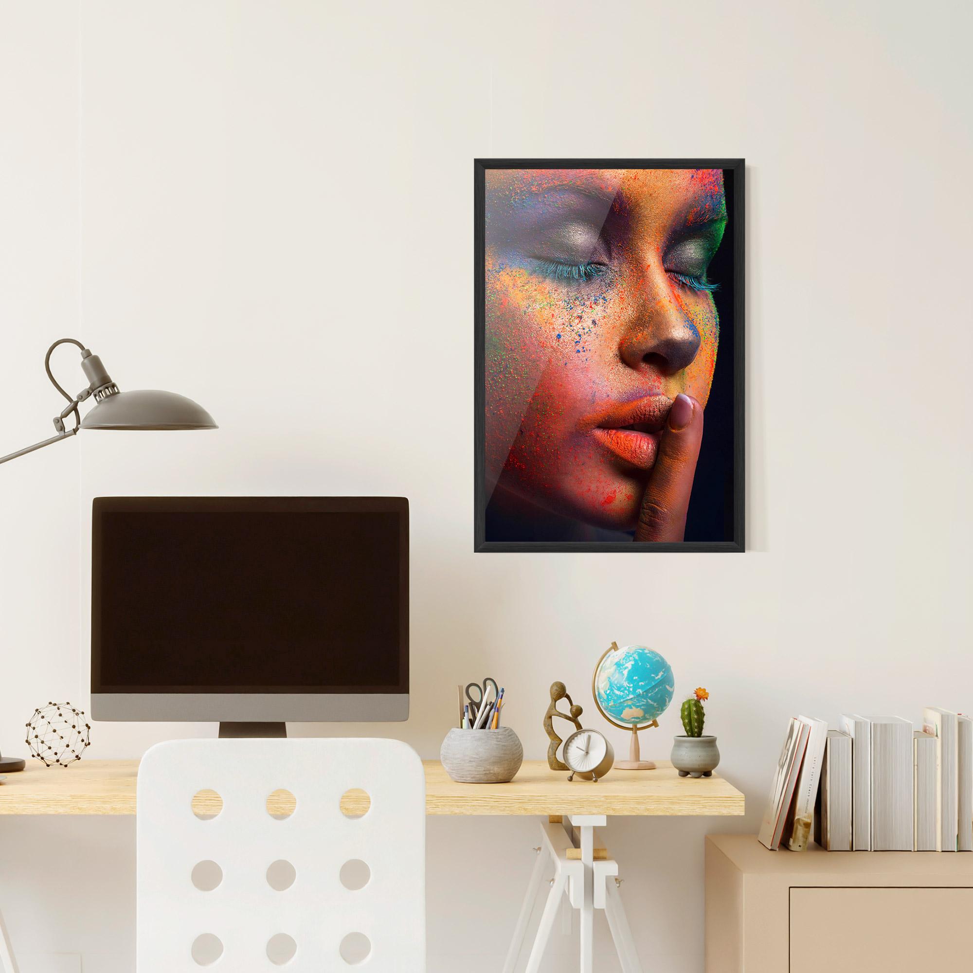 Рамкиран постер Makeup Splash Color mockup 6