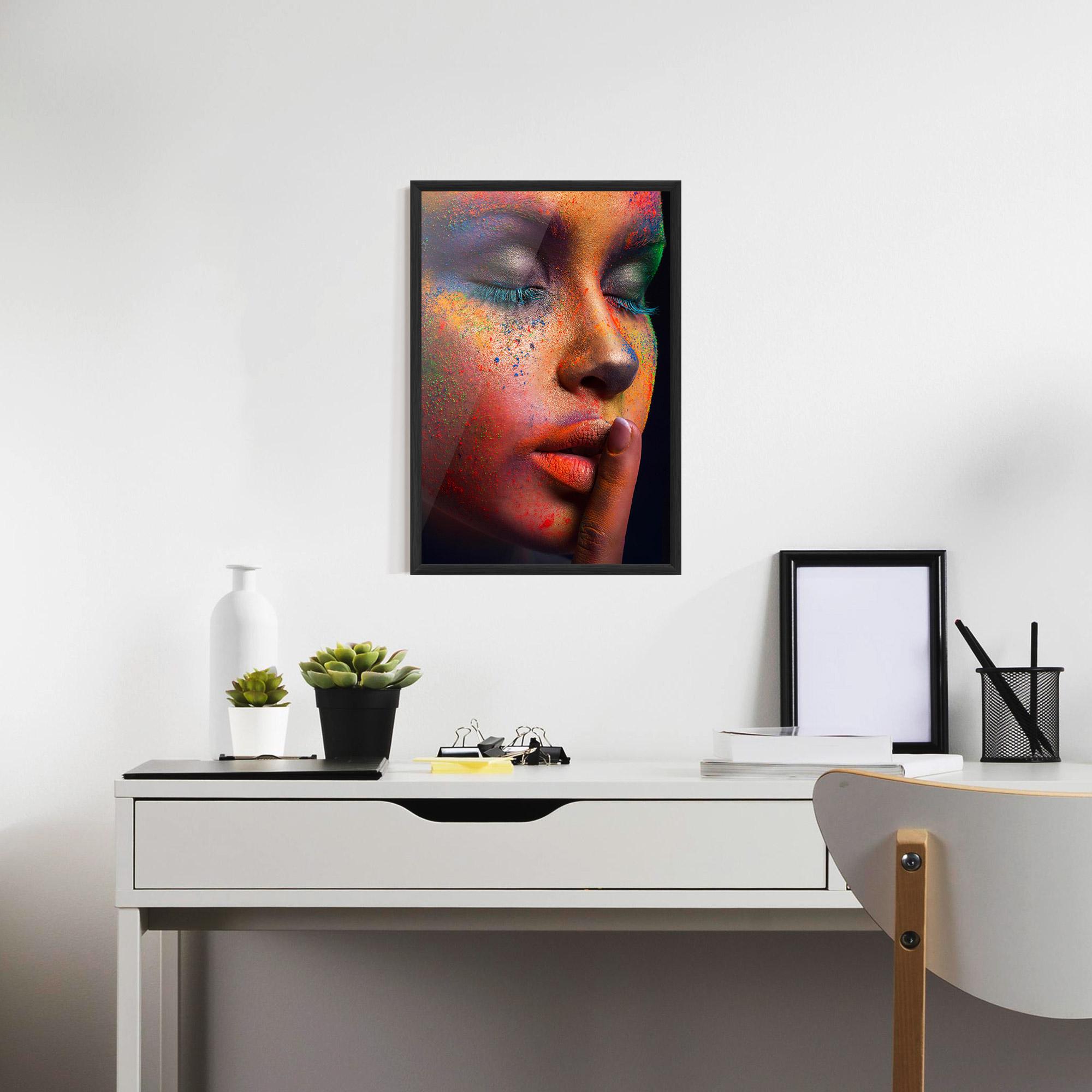 Рамкиран постер Makeup Splash Color mockup 7