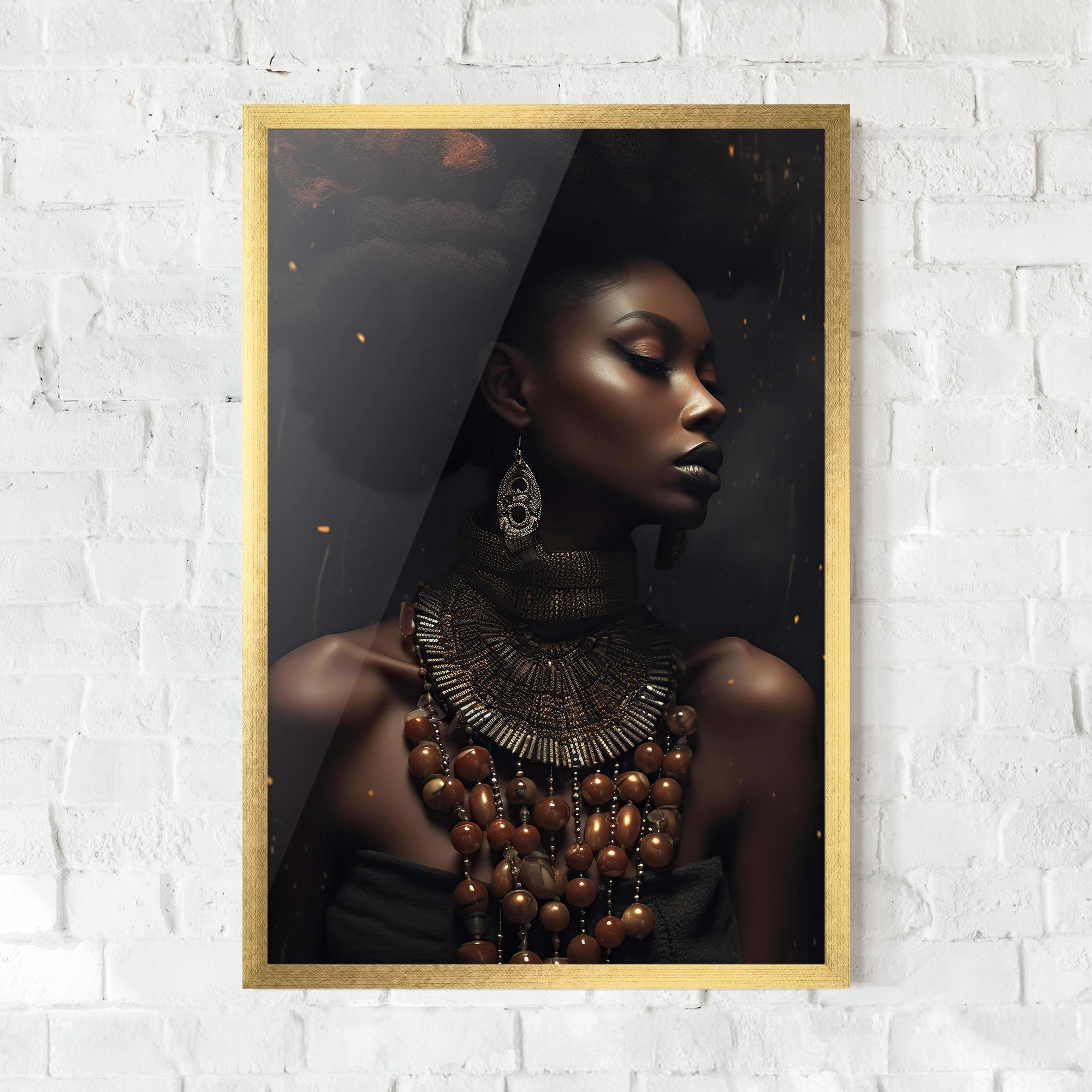 Рамкиран постер African Orange Necklace mockup 0