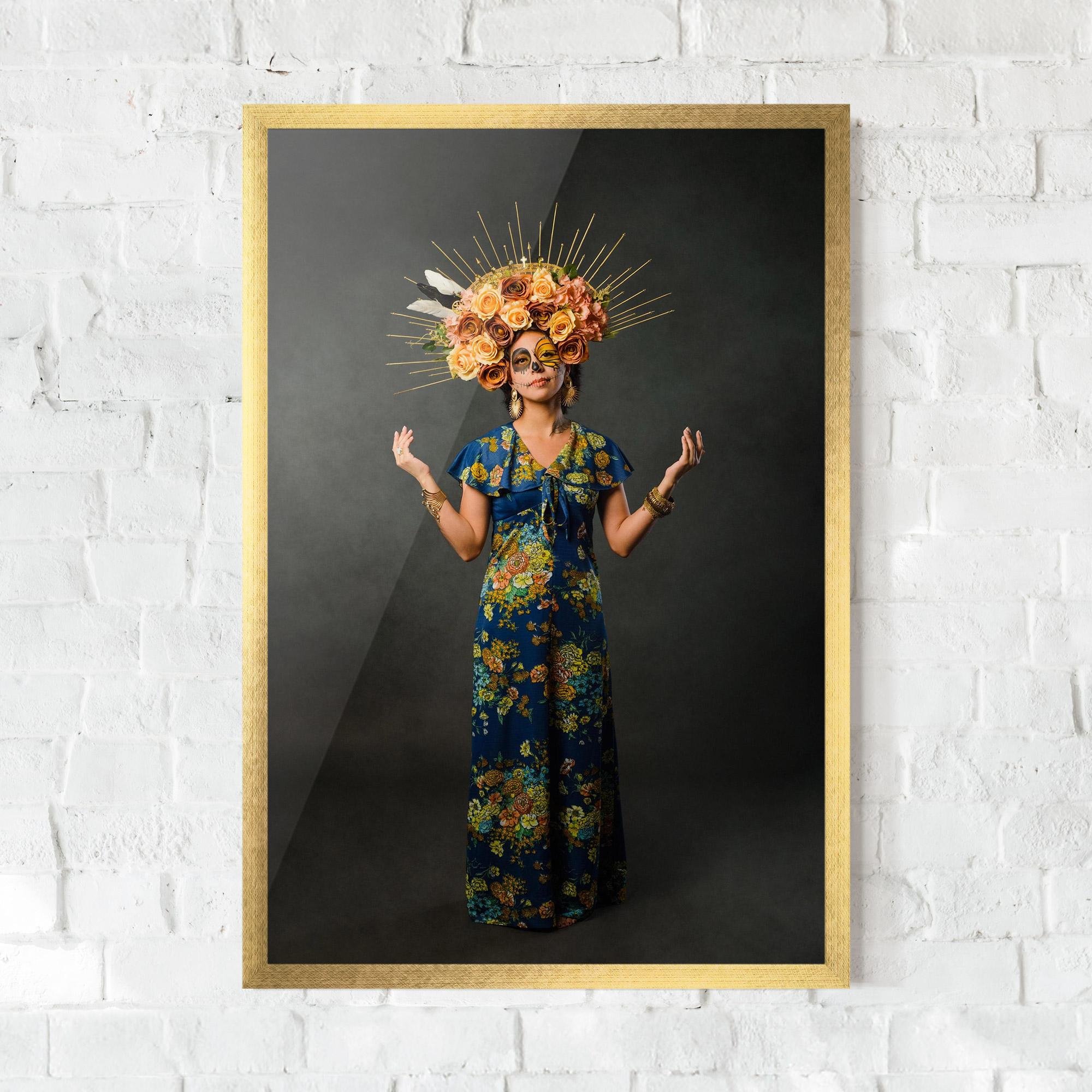 Рамкиран постер Sugar Skull Makeup mockup 0