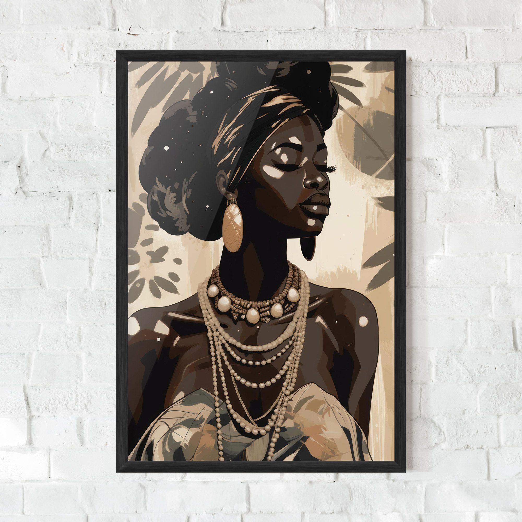 African Woman On Cream mockup 0