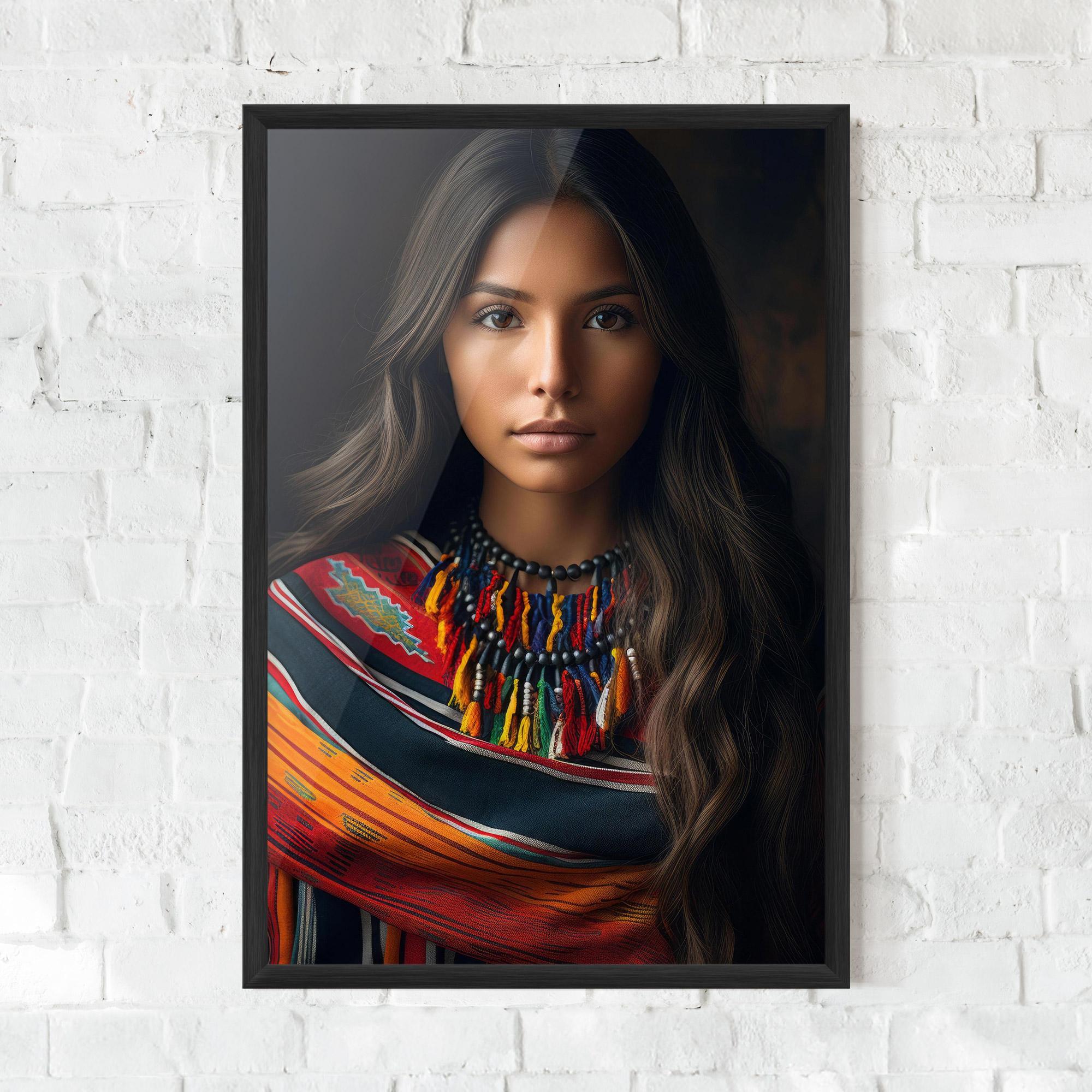 Рамкиран постер Colorful Scarf mockup 0