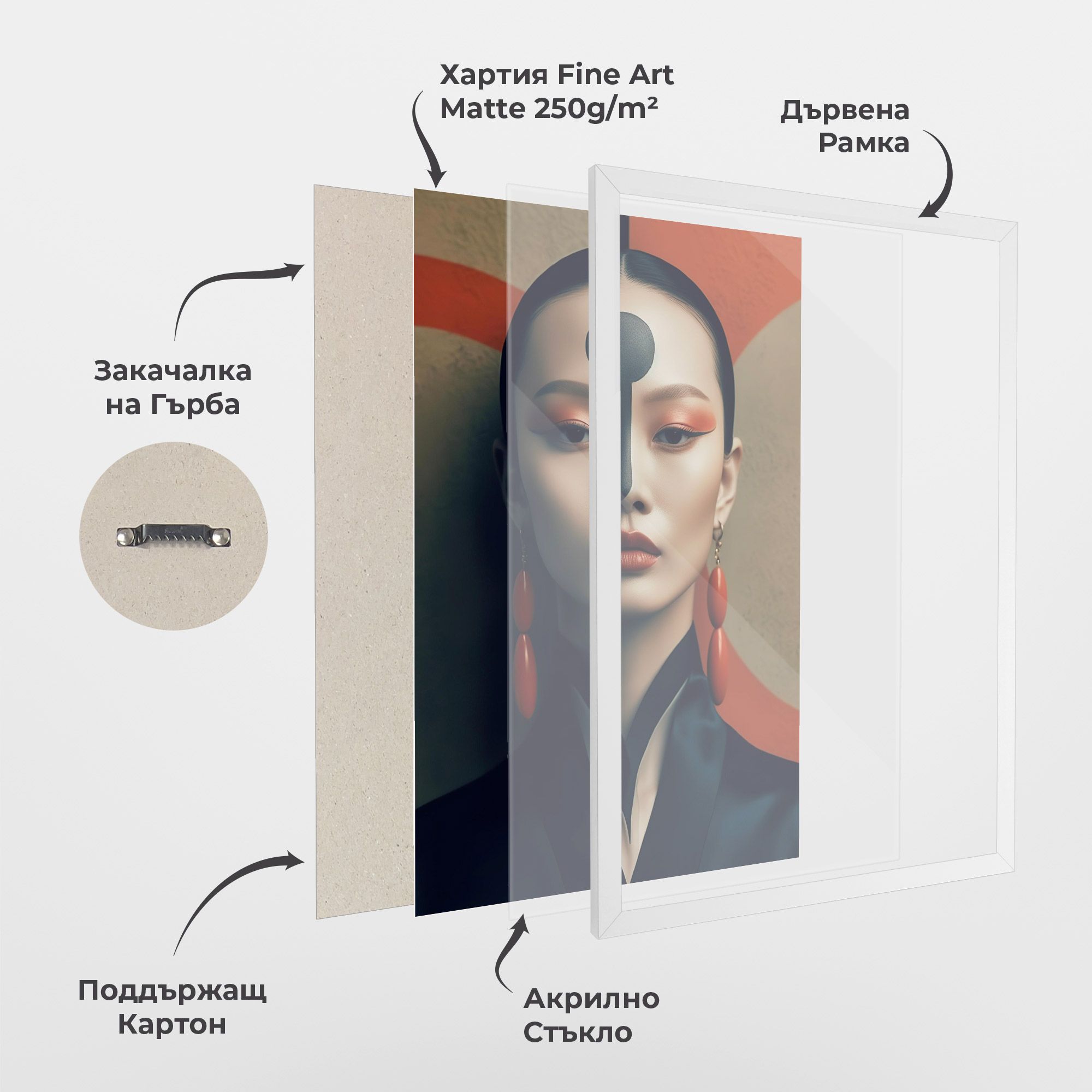 Black Circle Asian Woman mockup 1