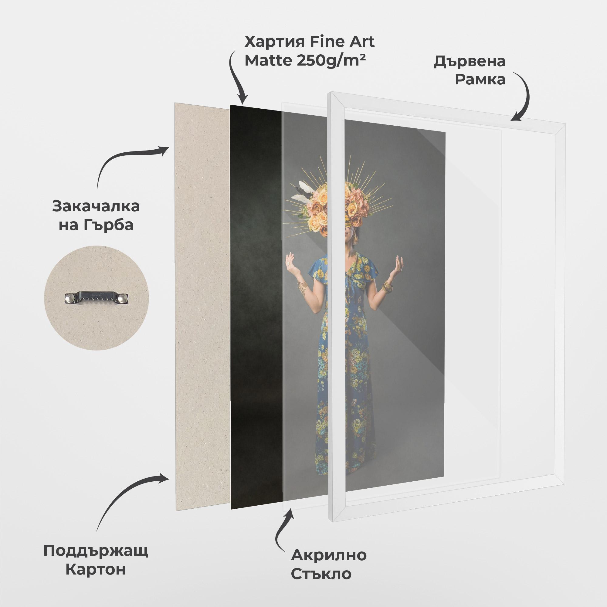 Рамкиран постер Sugar Skull Makeup mockup 1