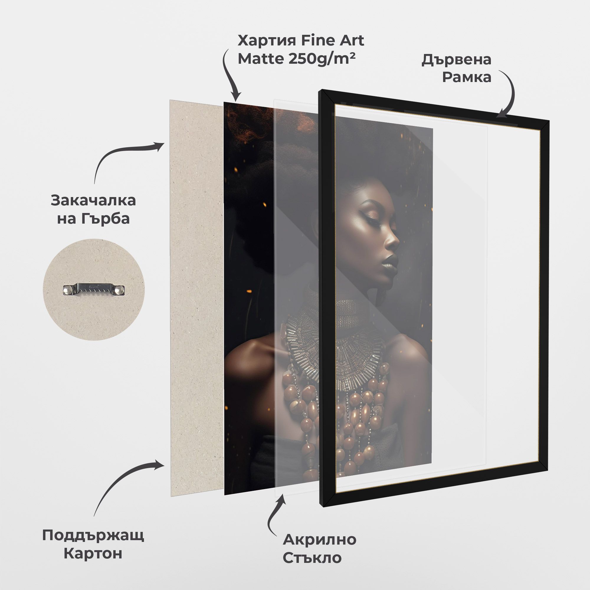 African Orange Necklace mockup 1