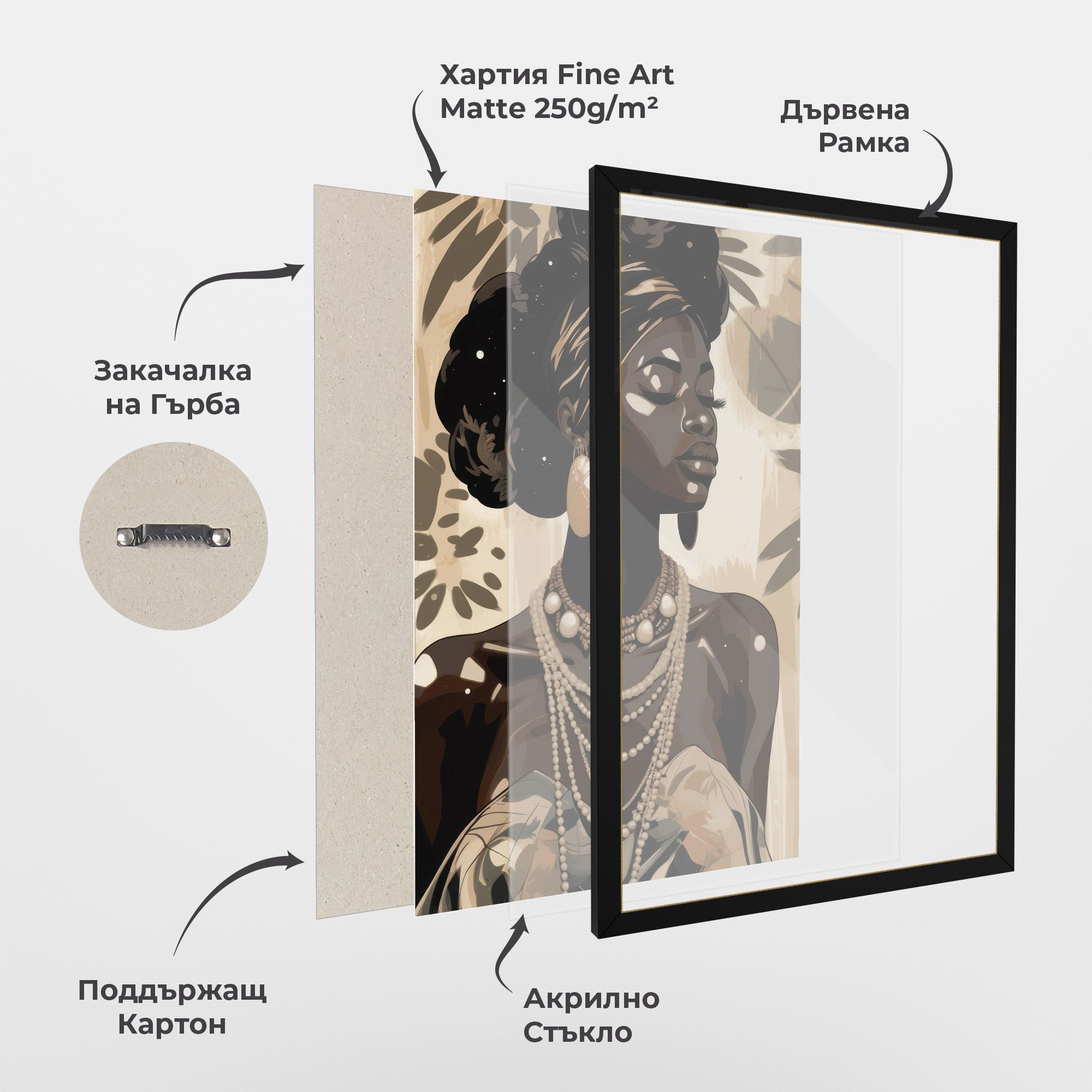 African Woman On Cream mockup 1