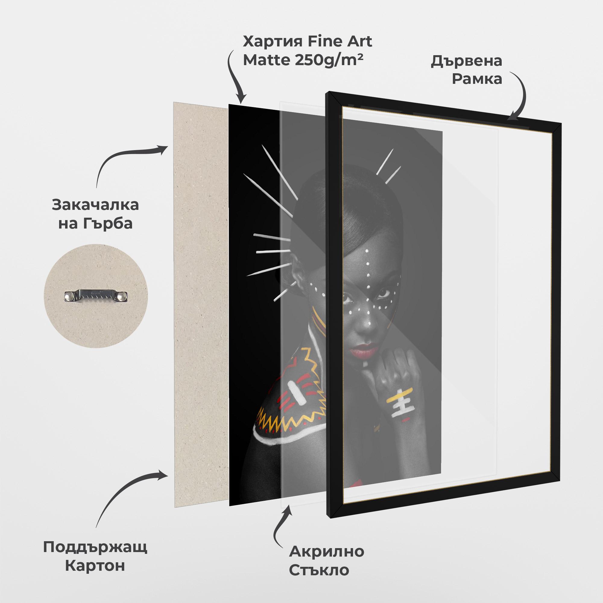 Рамкиран постер Tribal Beauty mockup 1