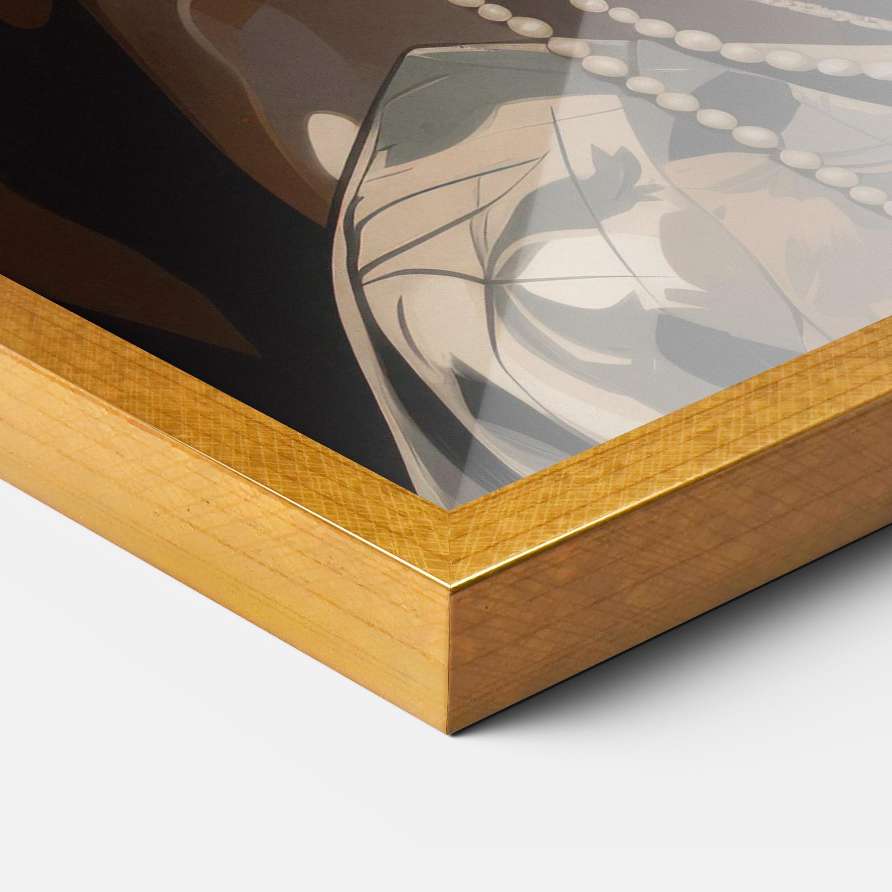 Рамкиран постер African Woman On Cream mockup 3