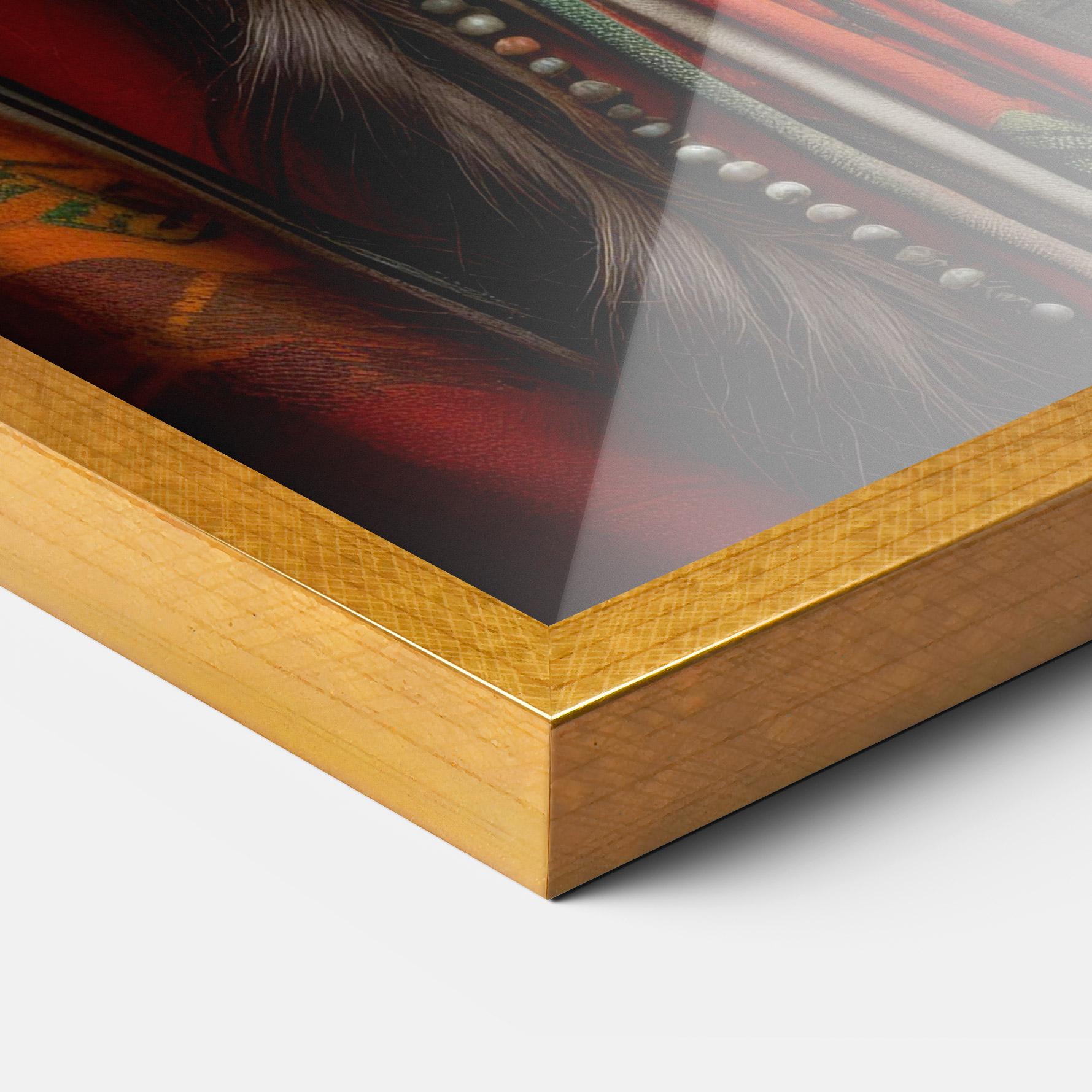 Рамкиран постер Colorful Hat And Earrings mockup 3