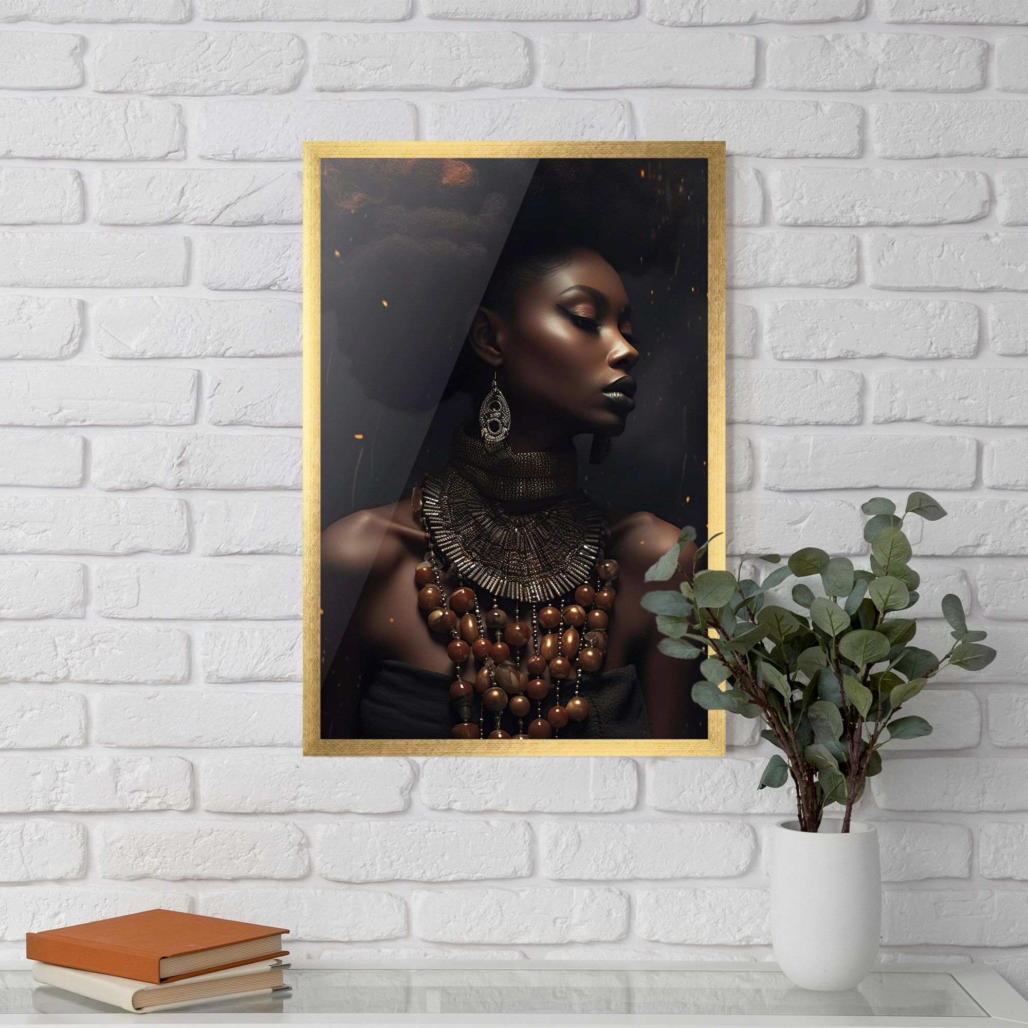 African Orange Necklace mockup 5