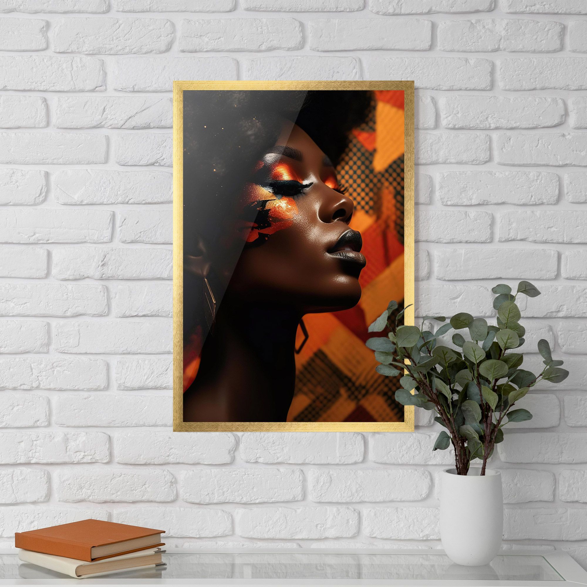 Orange African Makeup mockup 5