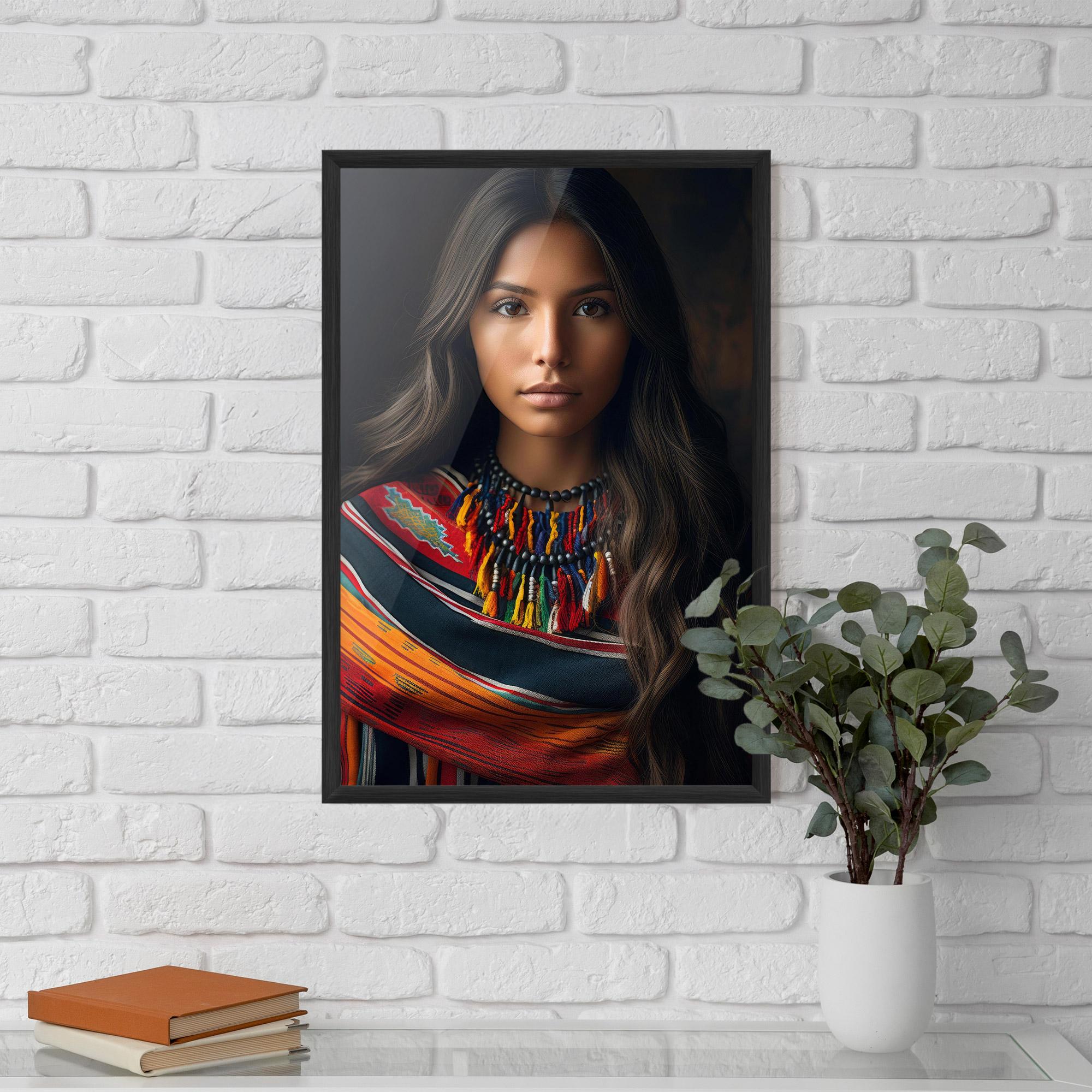 Рамкиран постер Colorful Scarf mockup 5