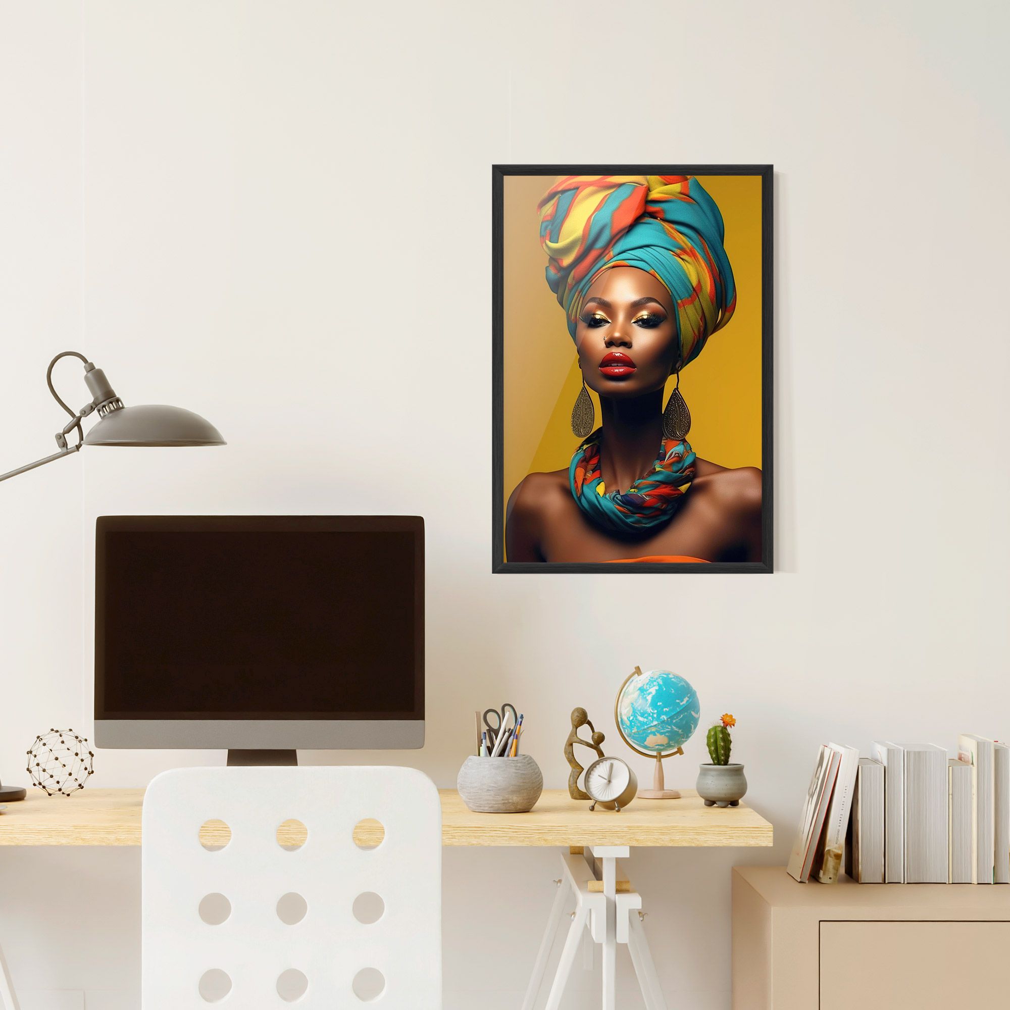 African Yellow Portrait mockup 6