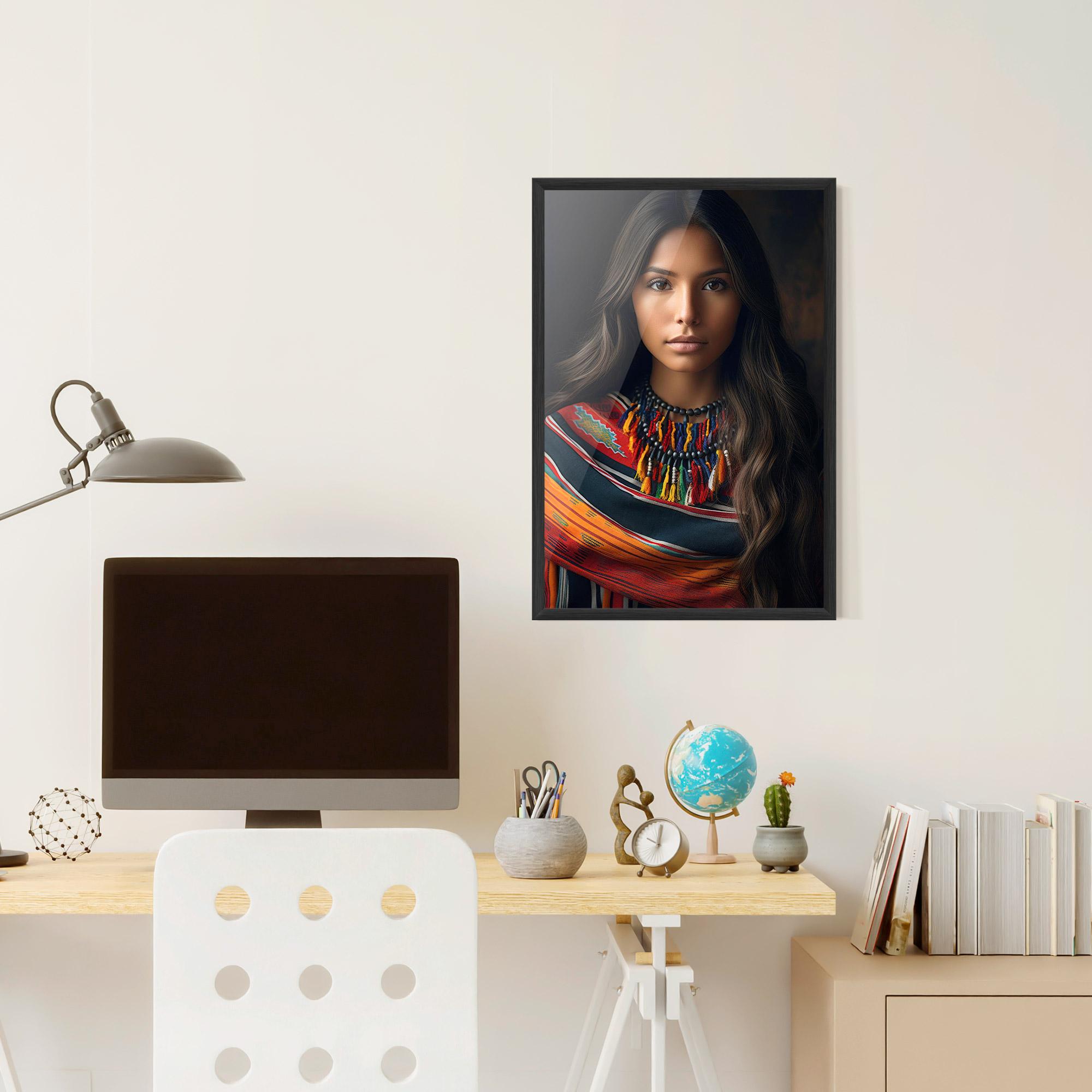 Рамкиран постер Colorful Scarf mockup 6