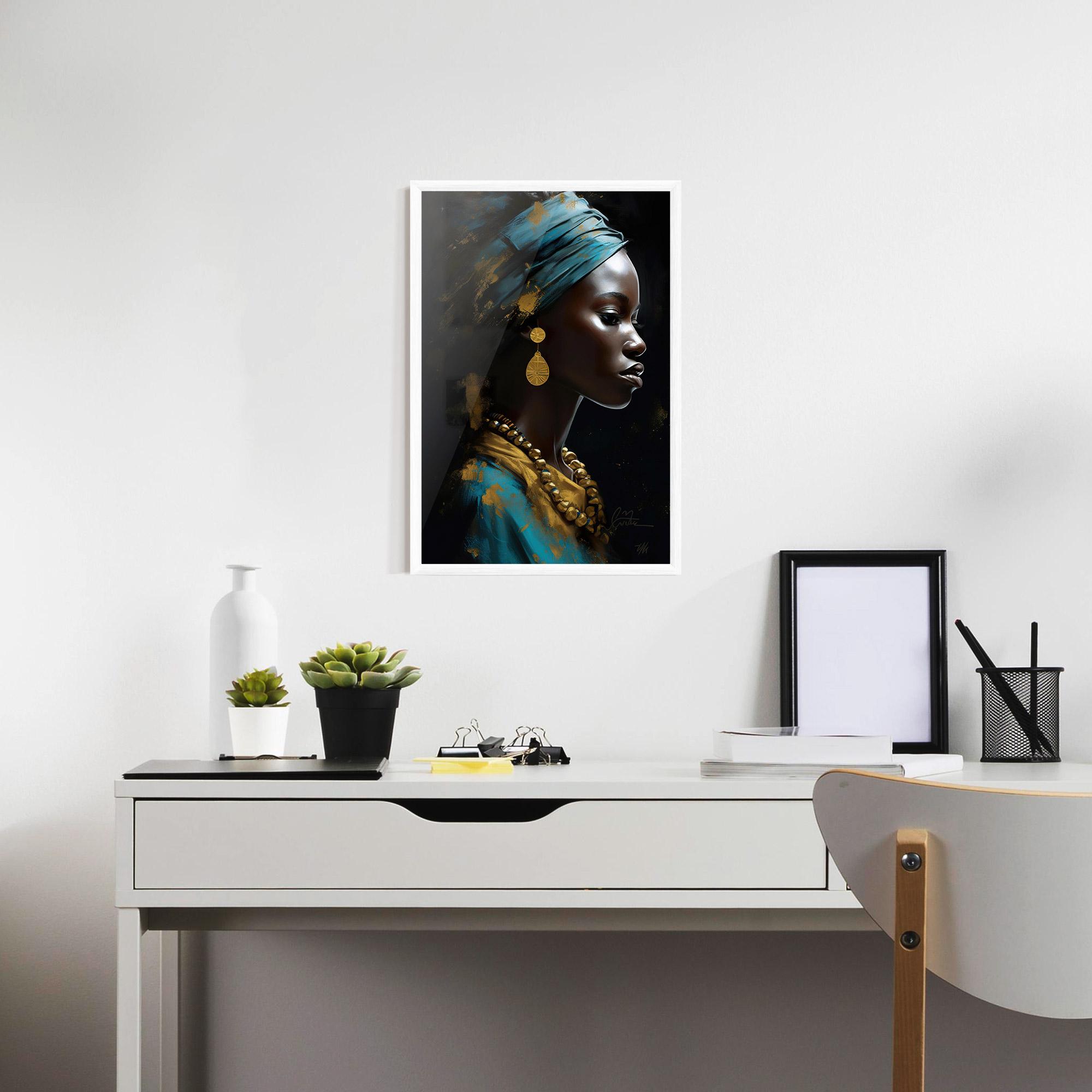 Рамкиран постер Blue Turban mockup 7