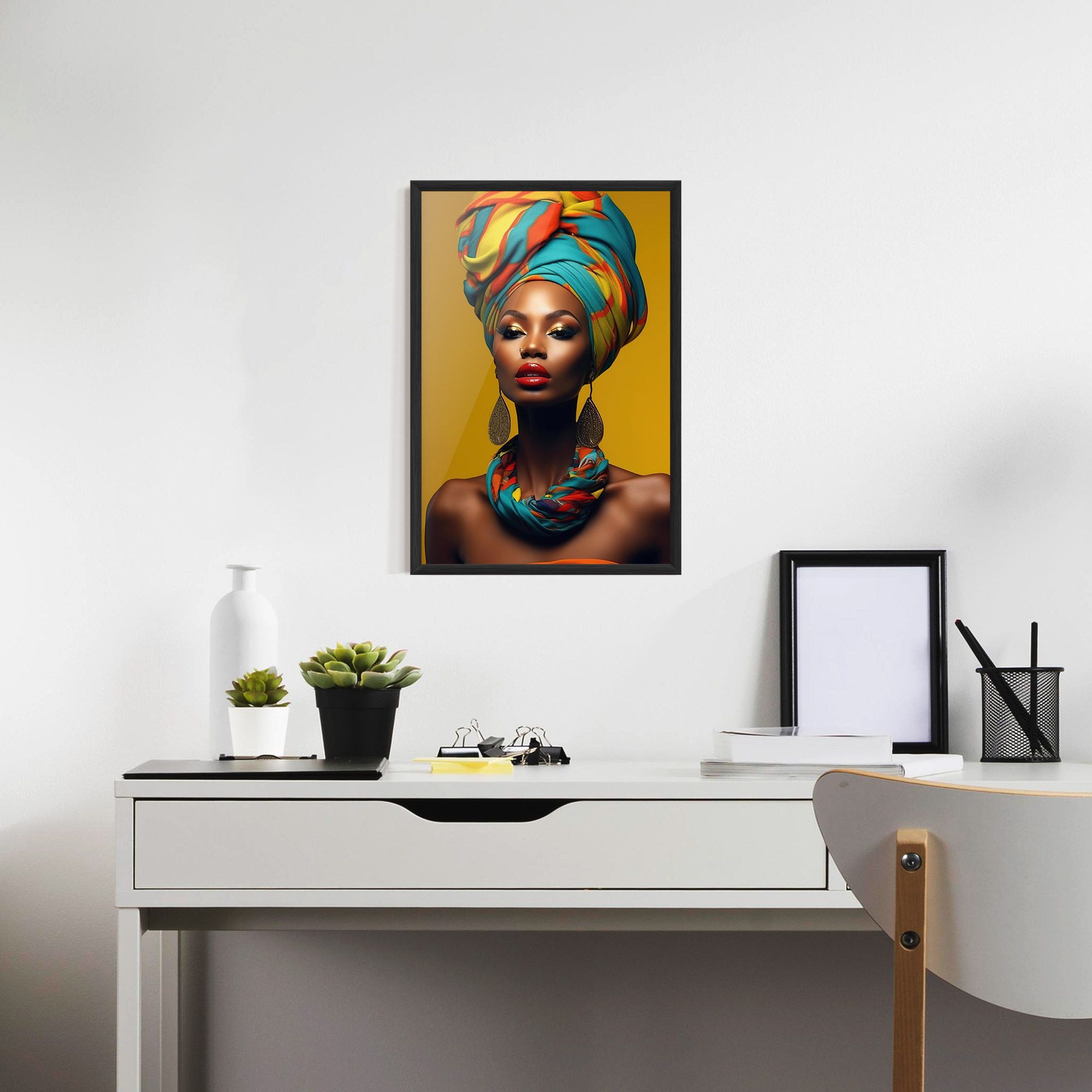 African Yellow Portrait mockup 7