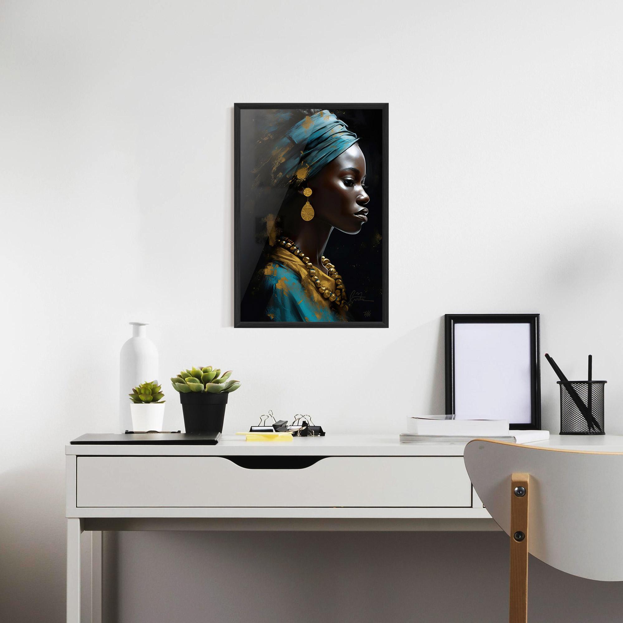 Рамкиран постер Blue Turban mockup 7