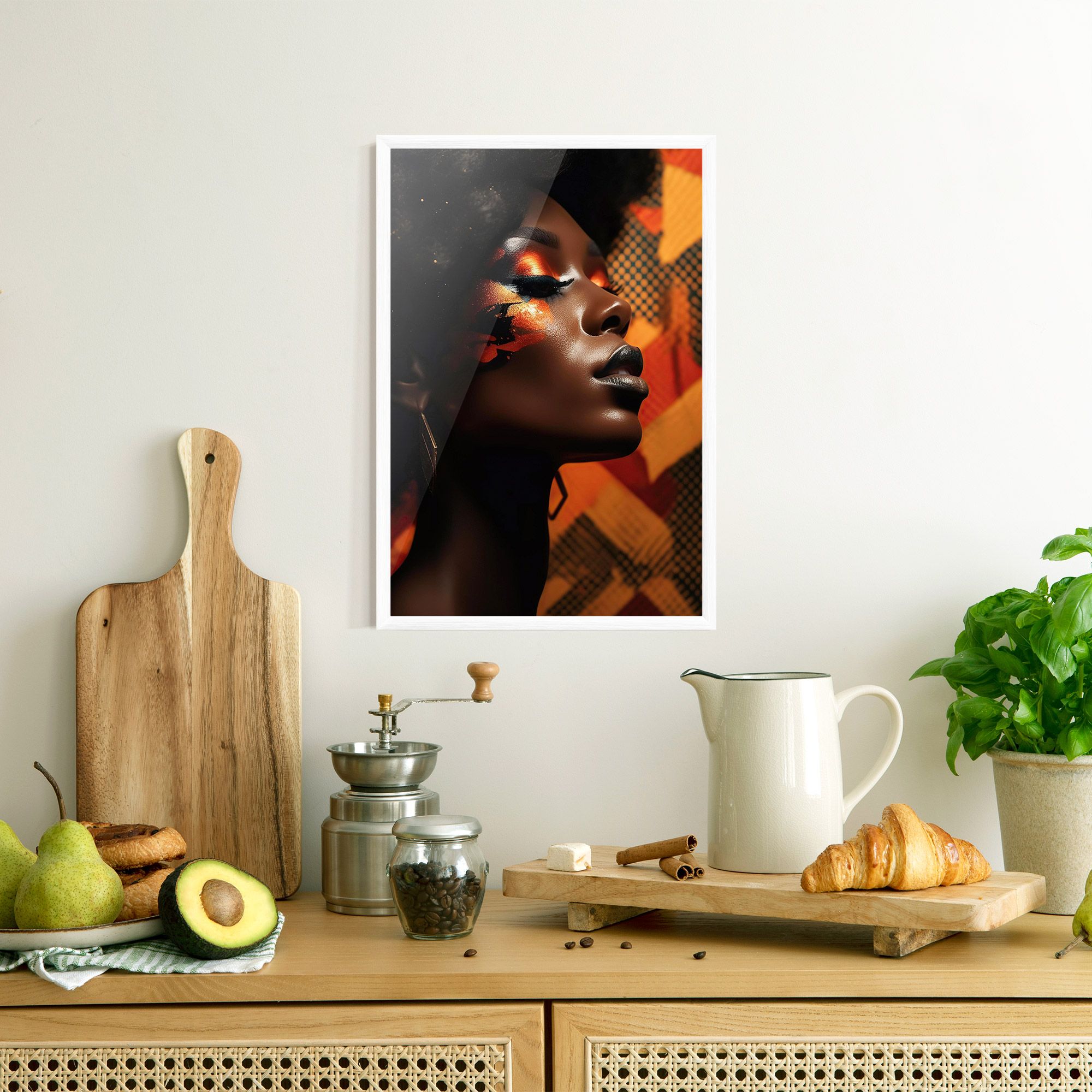 Orange African Makeup mockup 8