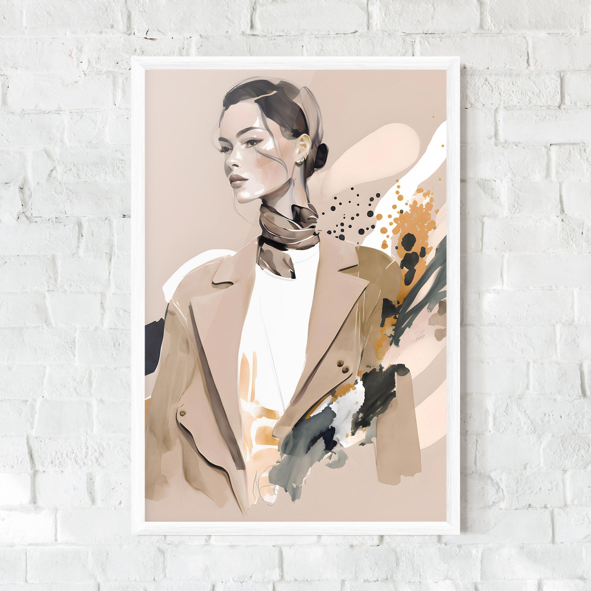 Watercolor Stylish Model mockup 0