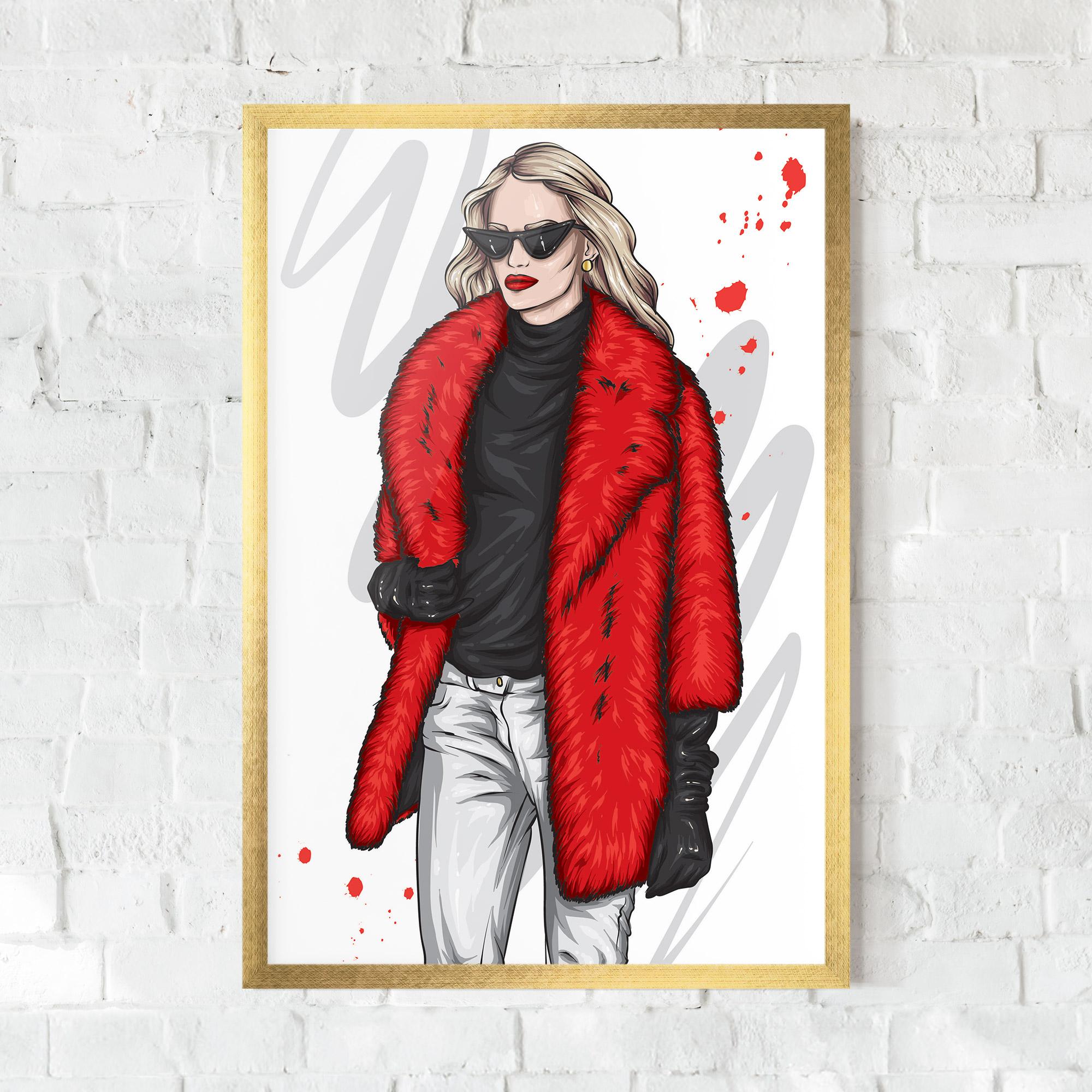 Рамкиран постер Black Blouse Woman mockup 0