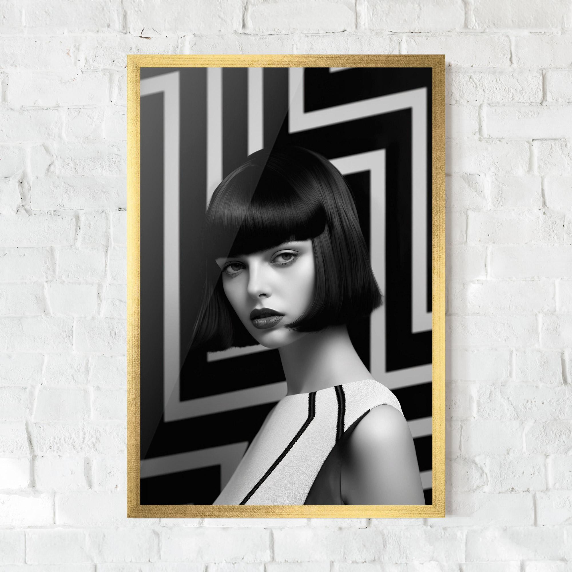 Рамкиран постер Woman Abstract Art mockup 0