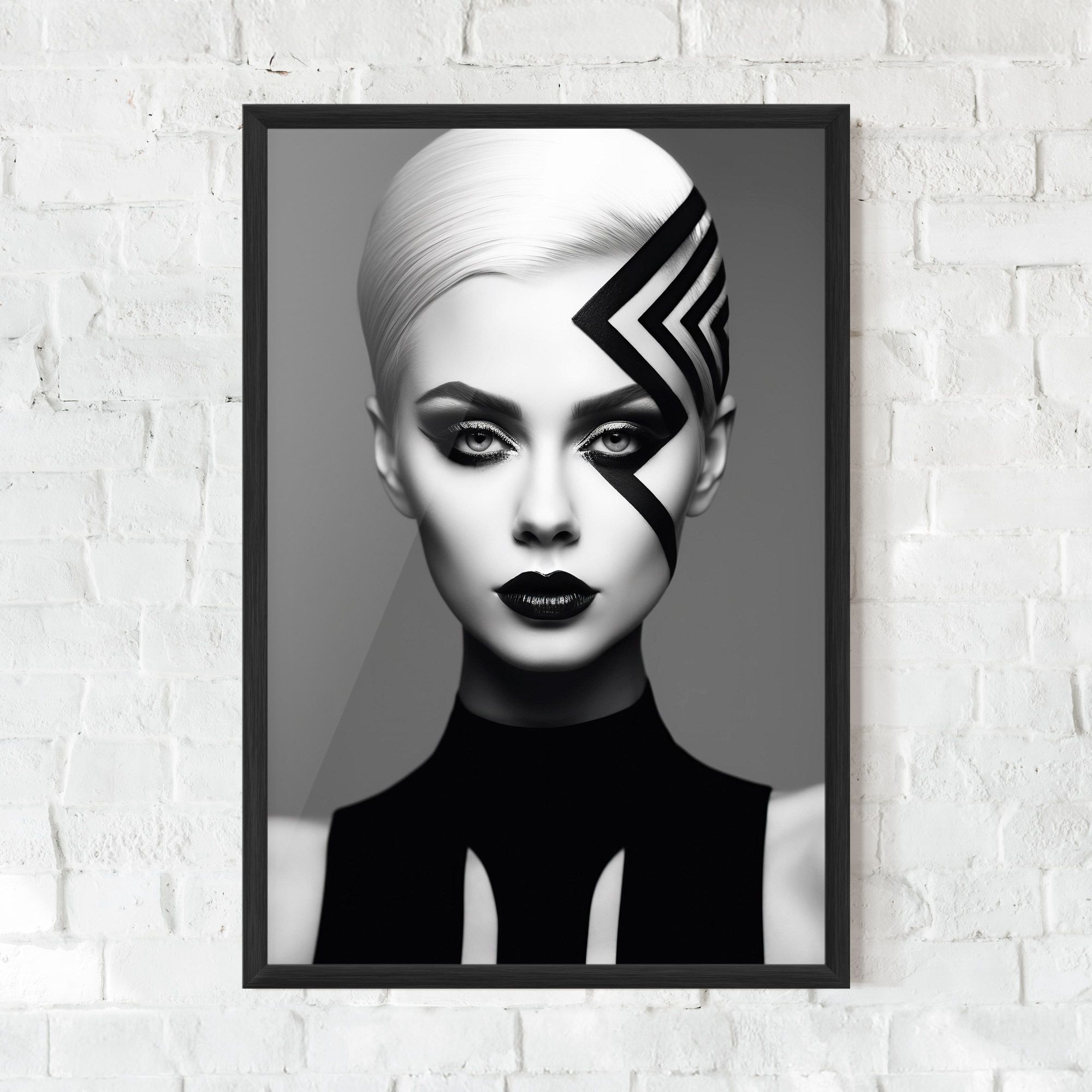 Black Lines On Face mockup 0