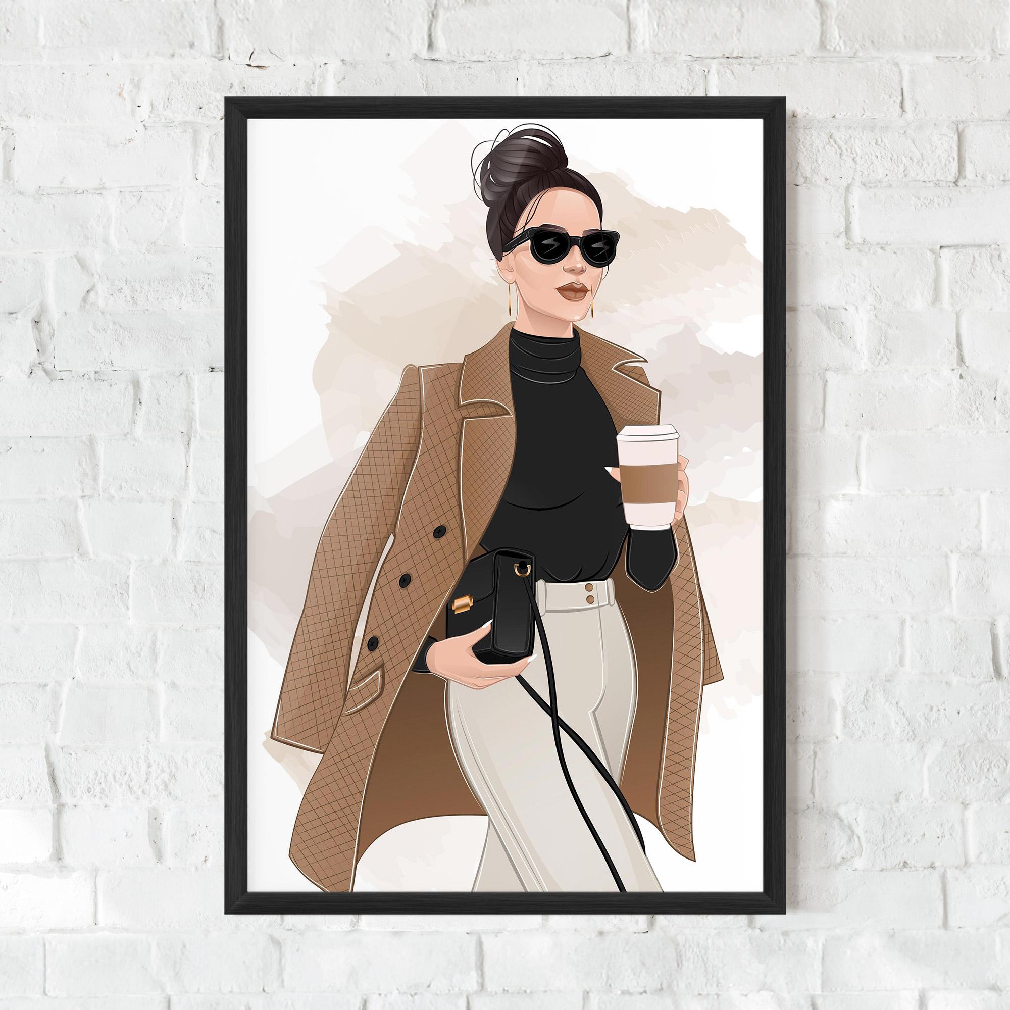 Рамкиран постер Modern Coffee Outfit mockup 0