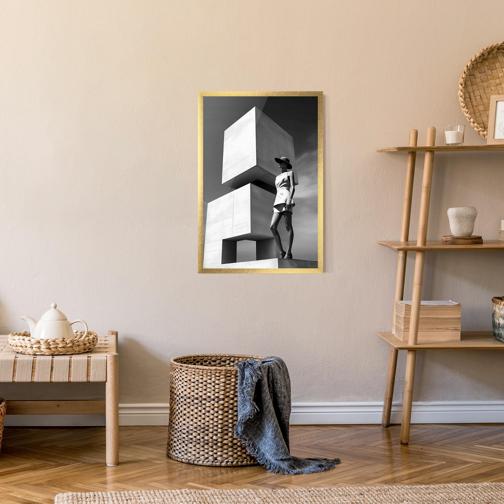 Рамкиран постер Modern Fashion Woman mockup 9