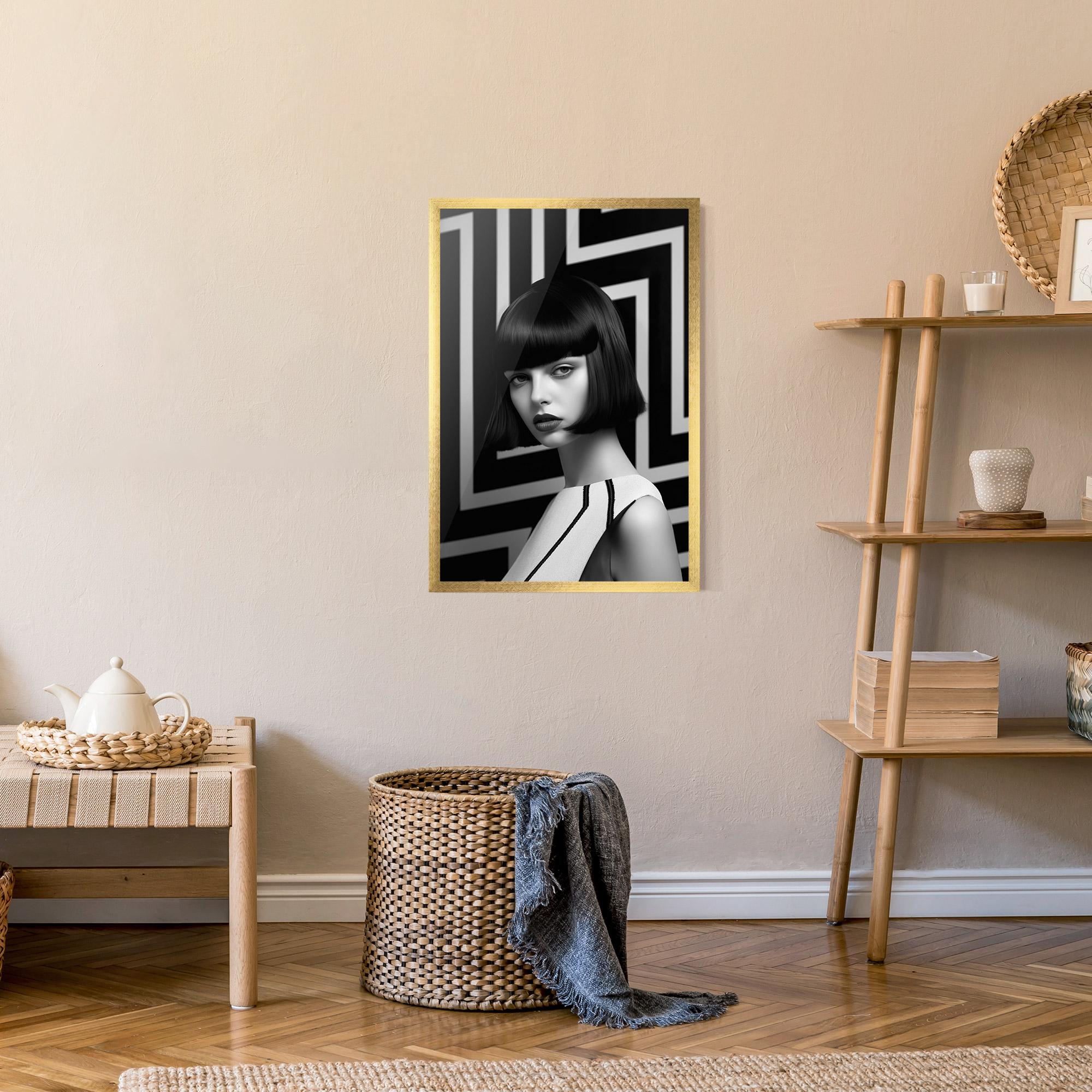 Рамкиран постер Woman Abstract Art mockup 9