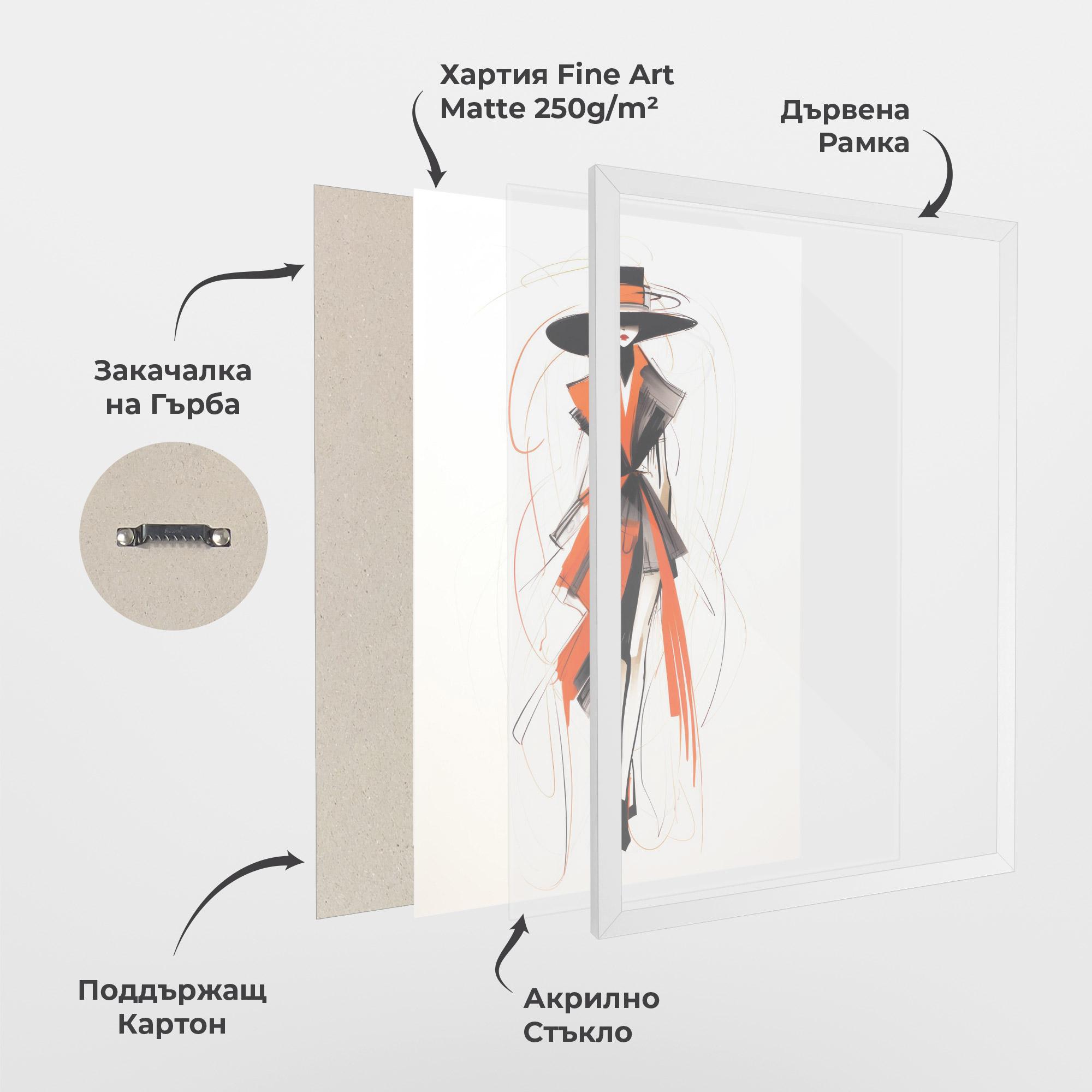 Рамкиран постер Handdrawn Doodle mockup 1