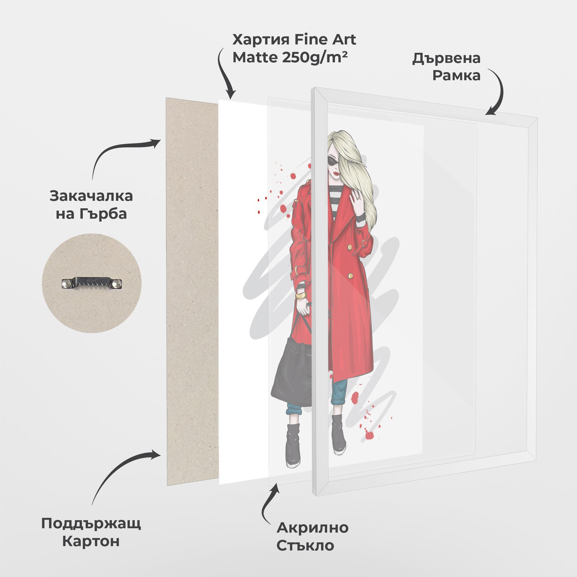 Рамкиран постер Red Coat mockup 1