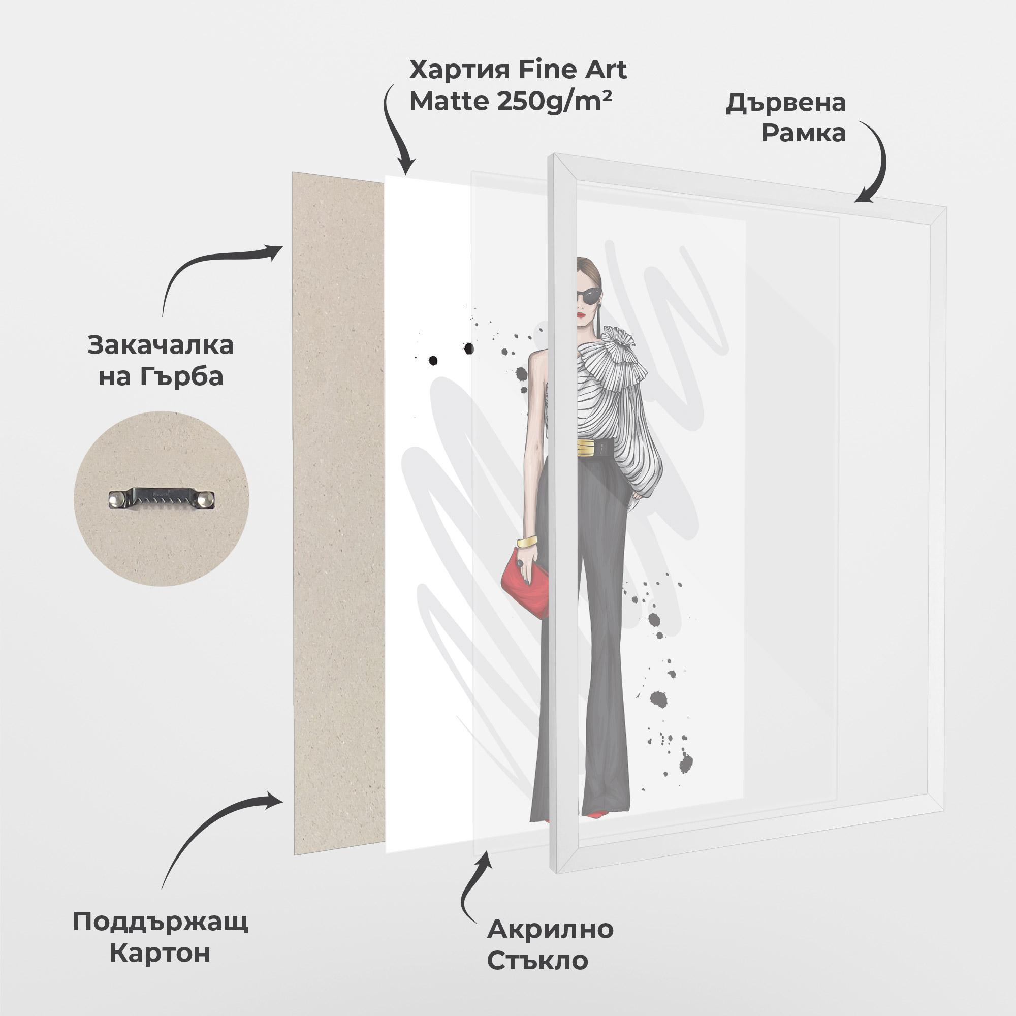 Рамкиран постер Tall Black Pants mockup 1