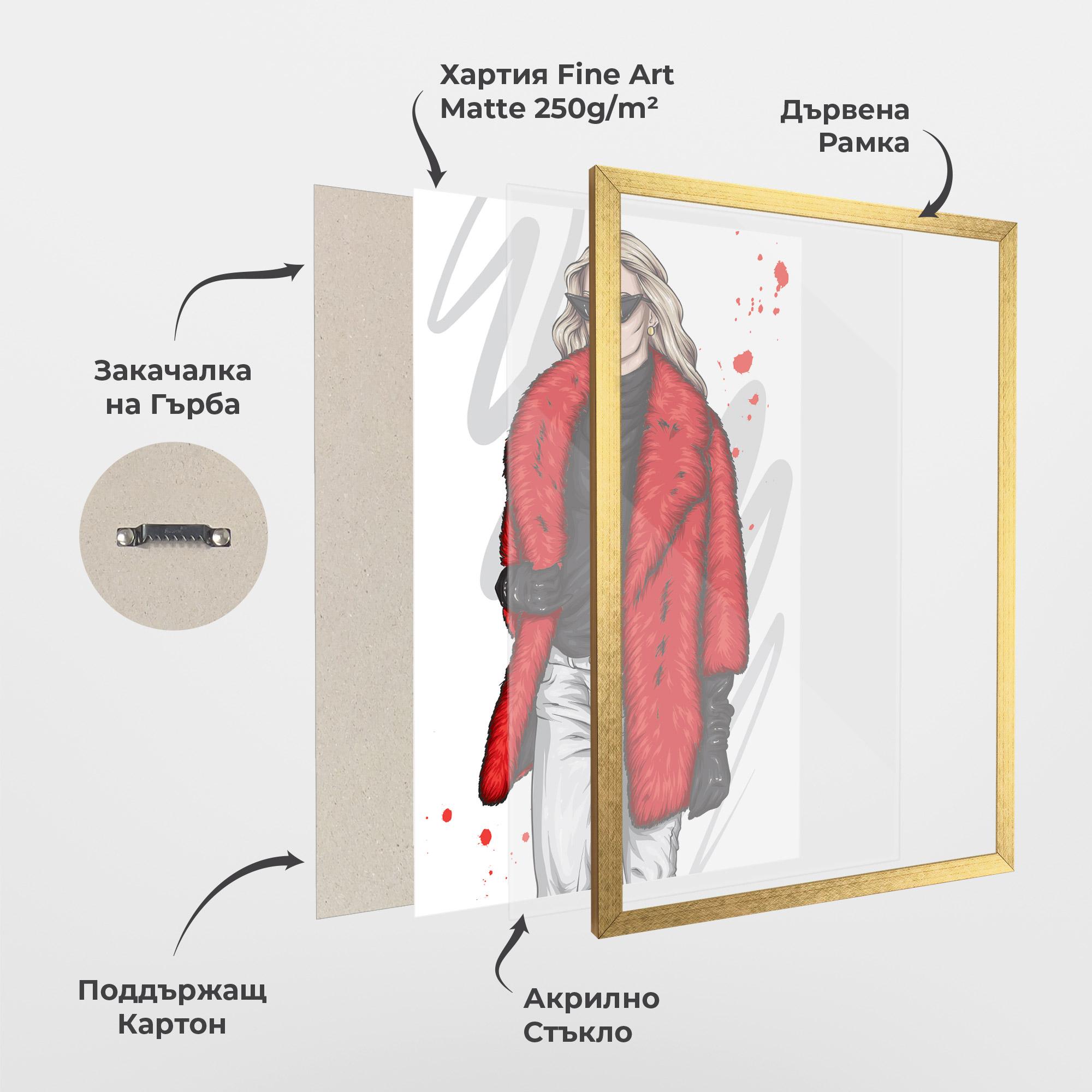 Рамкиран постер Black Blouse Woman mockup 1