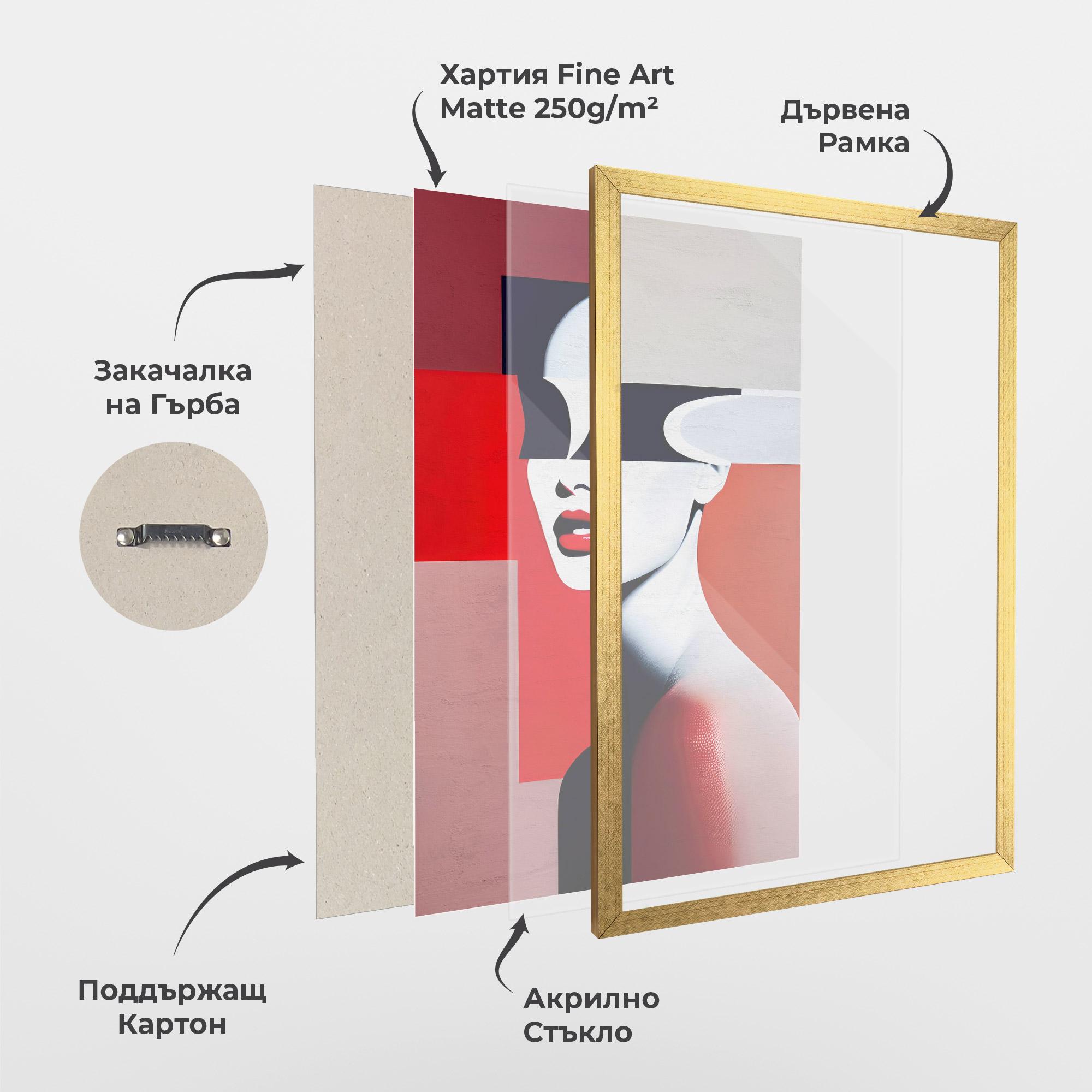 Рамкиран постер Interesting Woman Art mockup 1