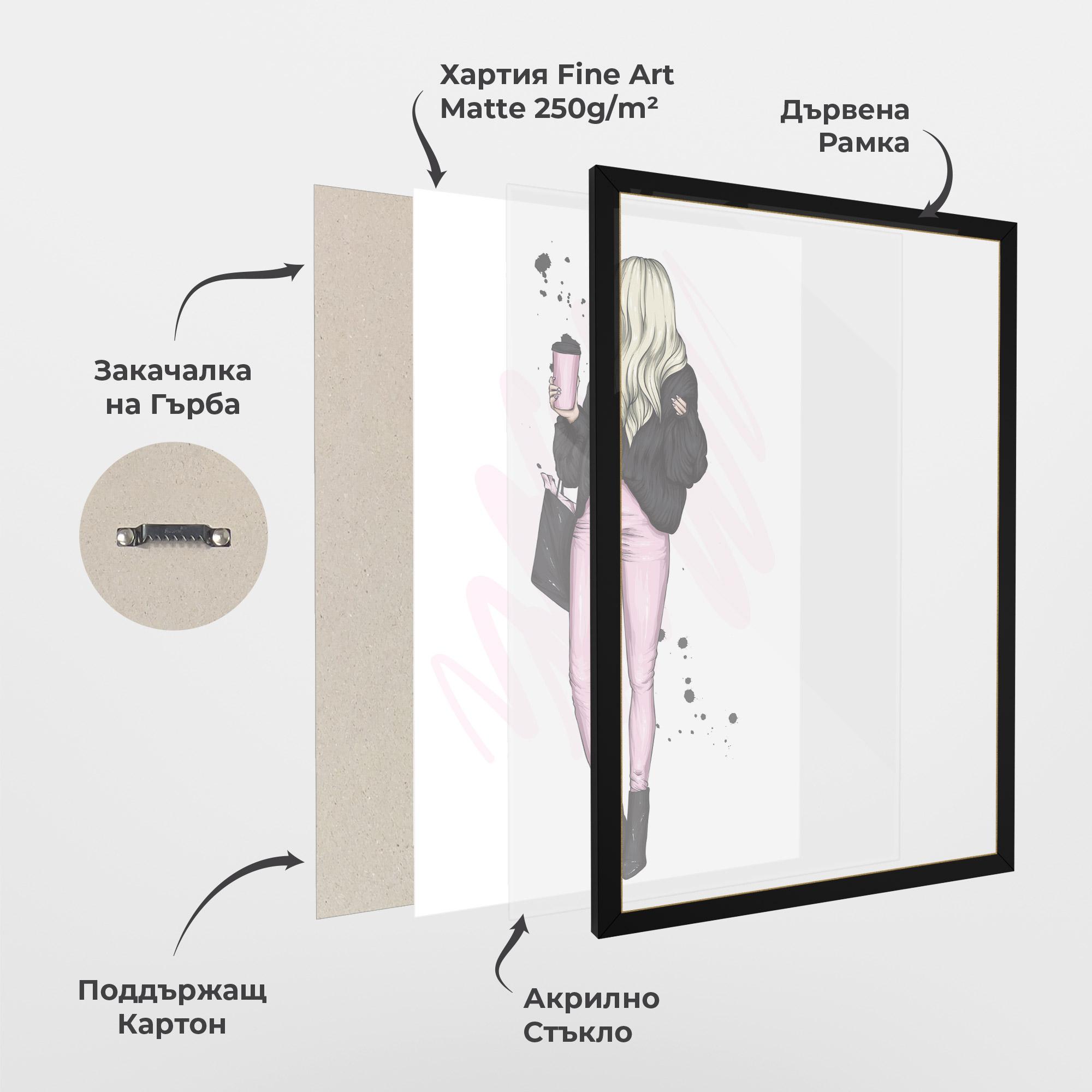 Рамкиран постер Black Pink Outfit mockup 1