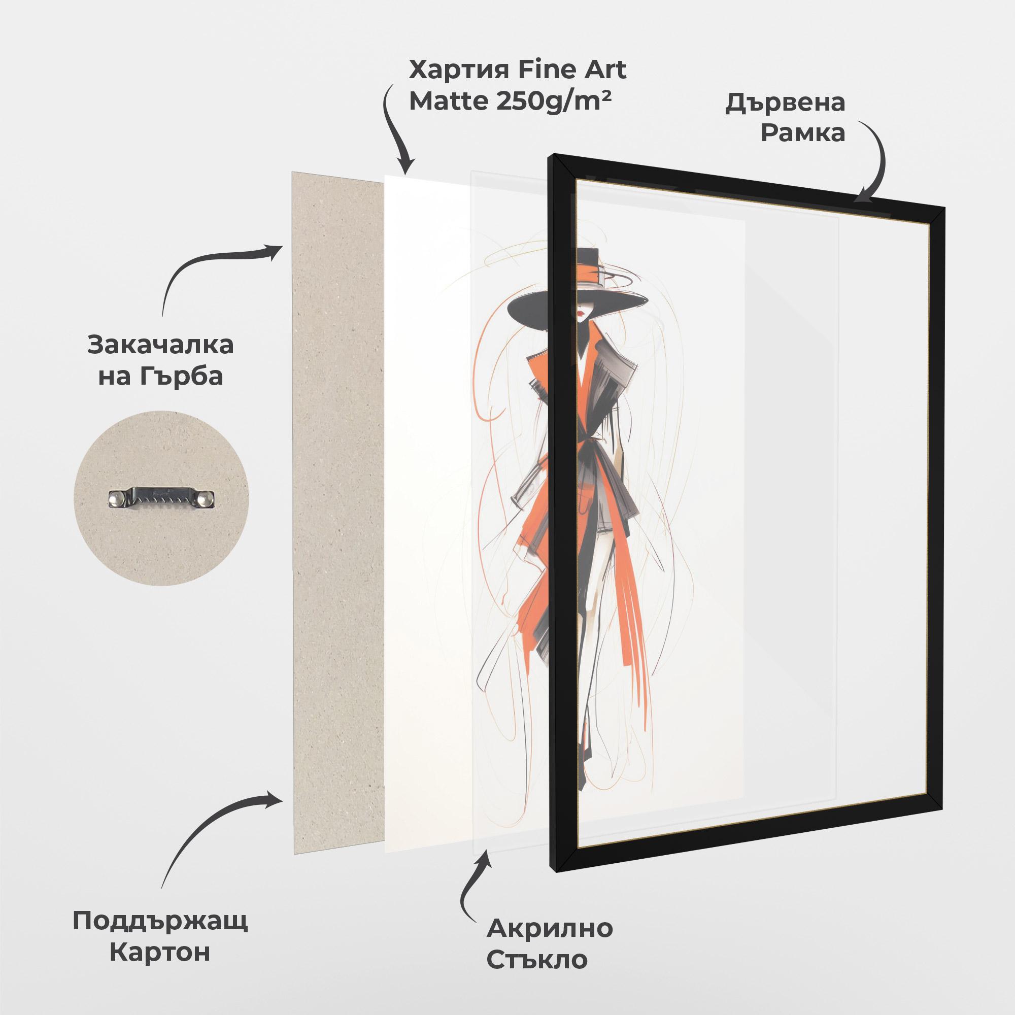 Рамкиран постер Handdrawn Doodle mockup 1