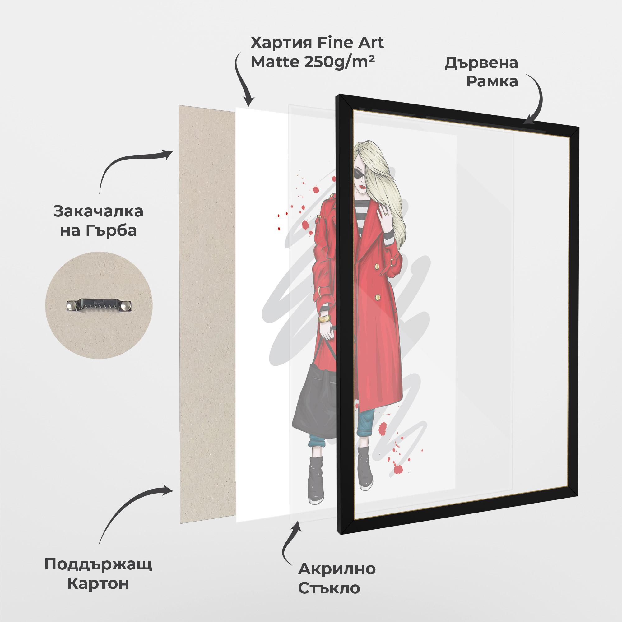 Рамкиран постер Red Coat mockup 1