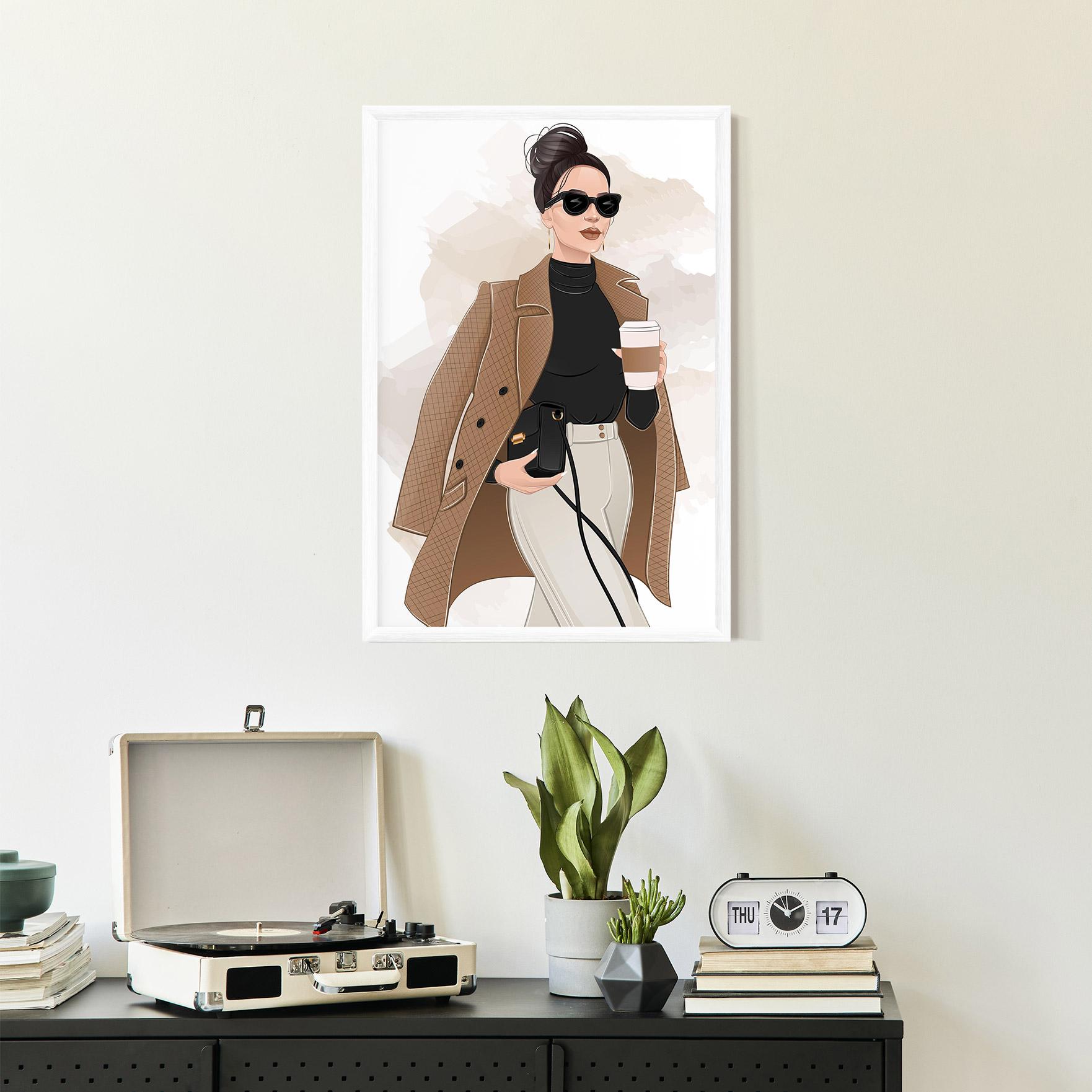 Рамкиран постер Modern Coffee Outfit mockup 2