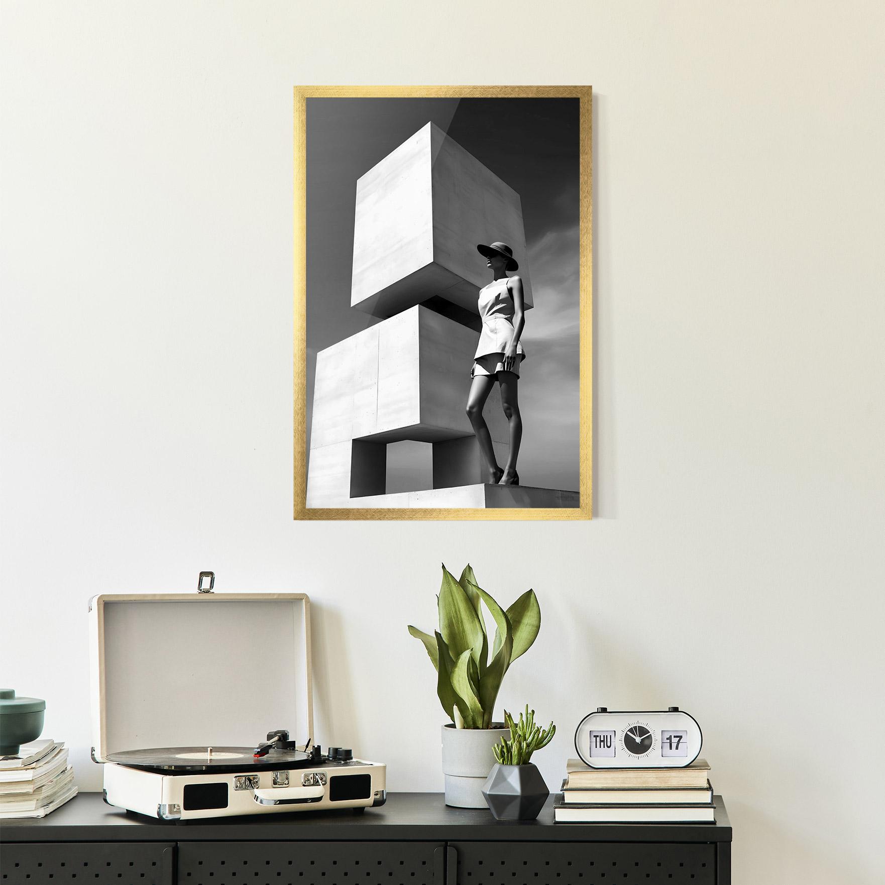 Рамкиран постер Modern Fashion Woman mockup 2