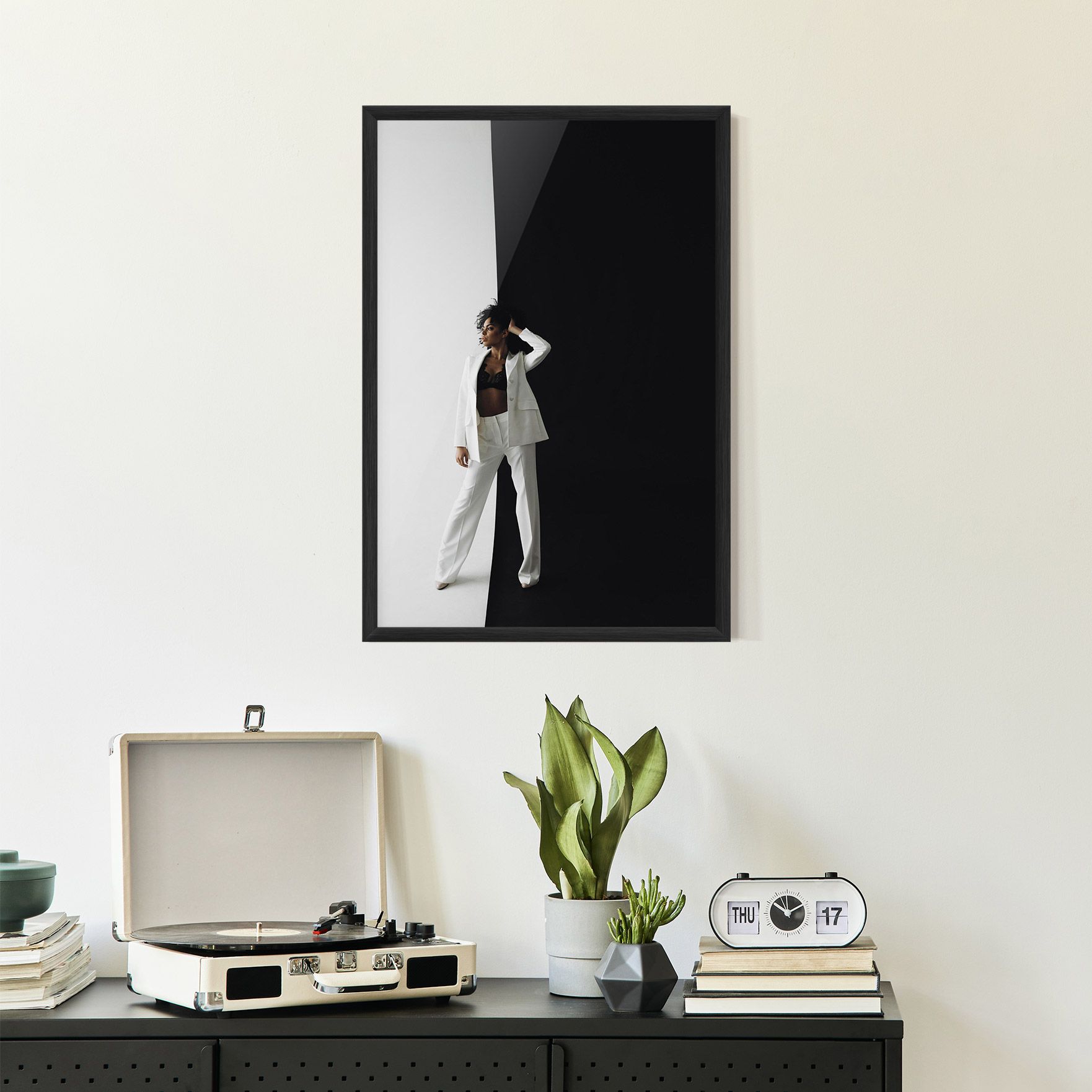 African Girl White Outfit mockup 2