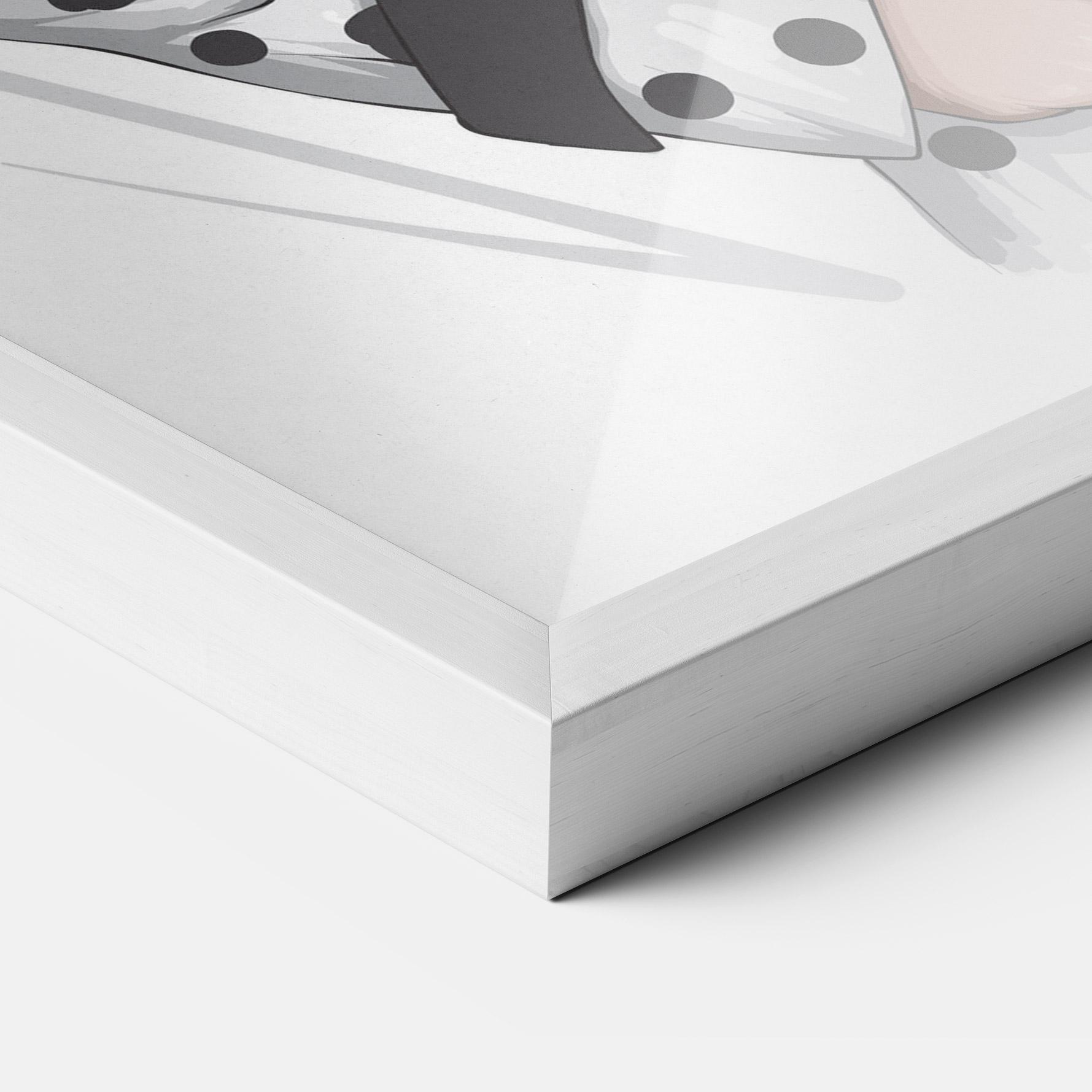 Рамкиран постер White Red Outfit mockup 3