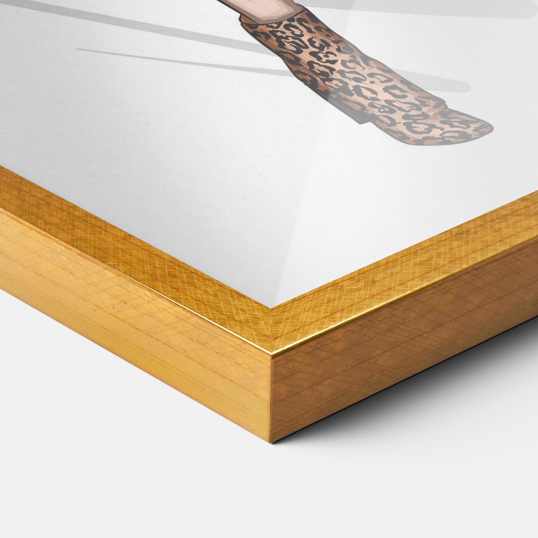 Рамкиран постер Black Red Outfit mockup 3