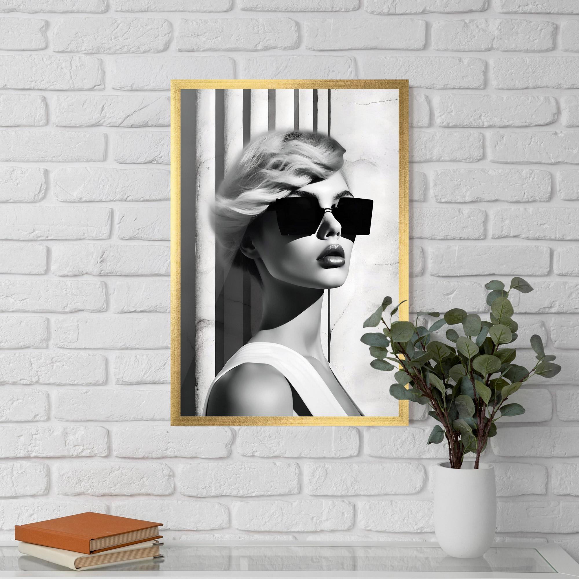 Рамкиран постер Fashion Woman Glasses mockup 5