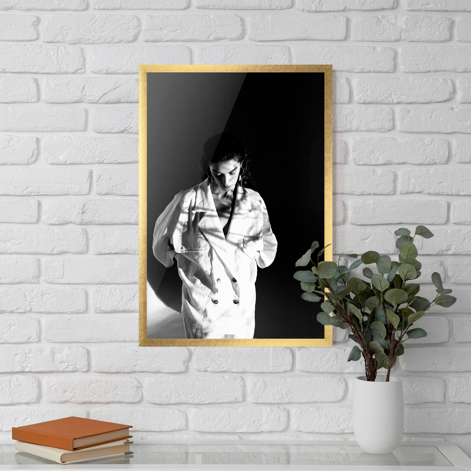 Woman Black Wall mockup 5