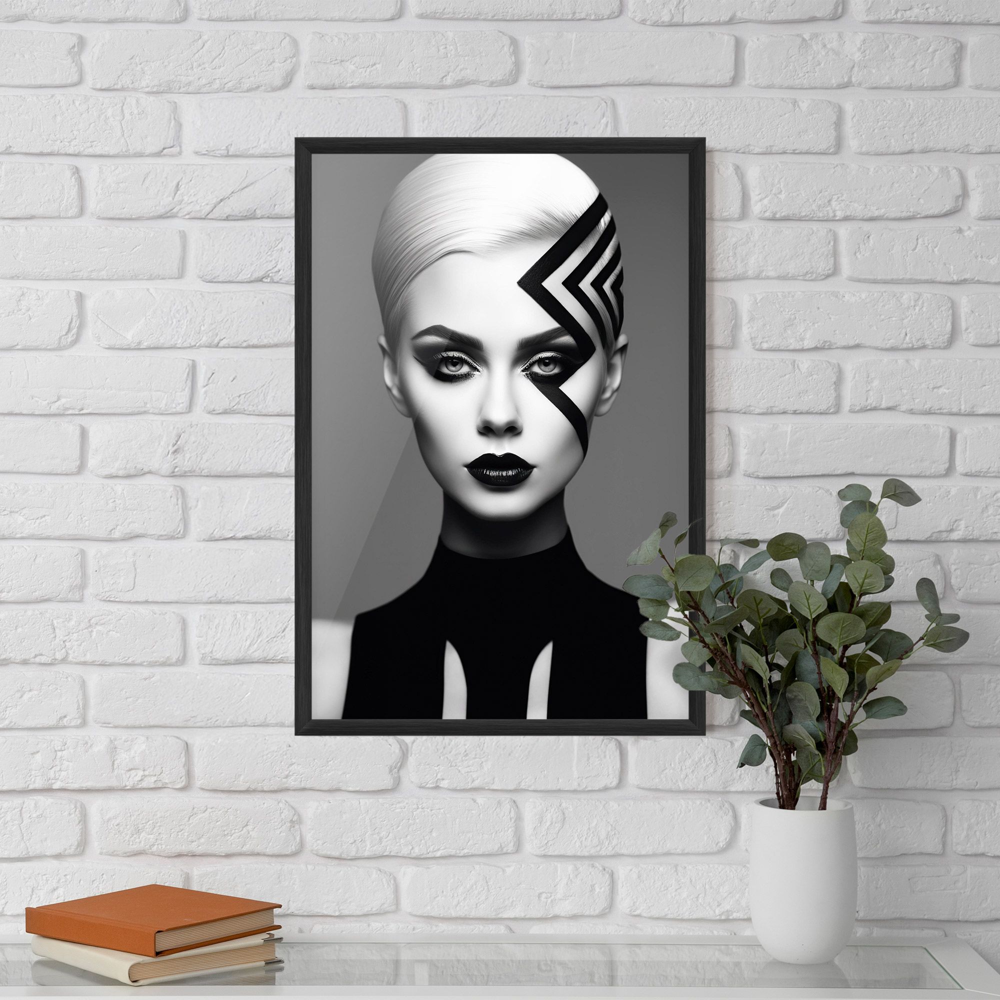 Black Lines On Face mockup 5