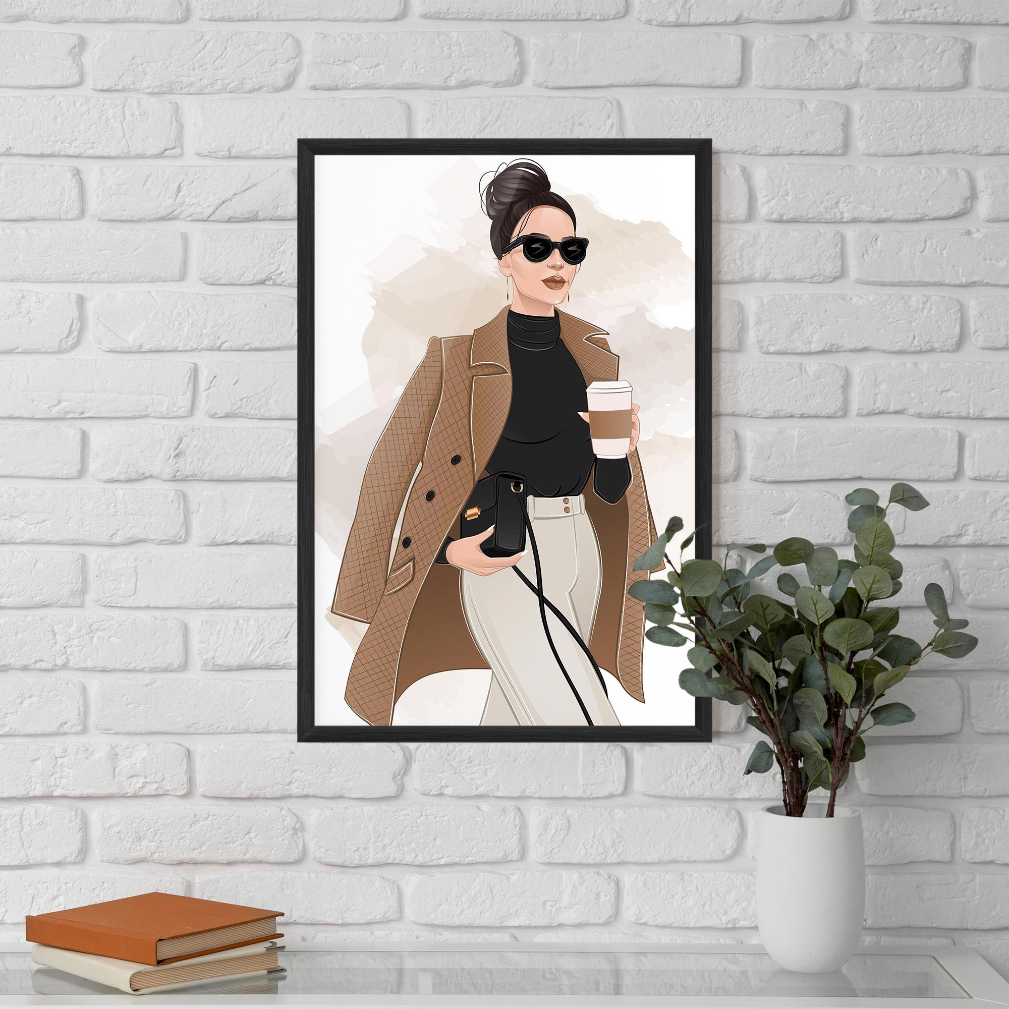 Рамкиран постер Modern Coffee Outfit mockup 5