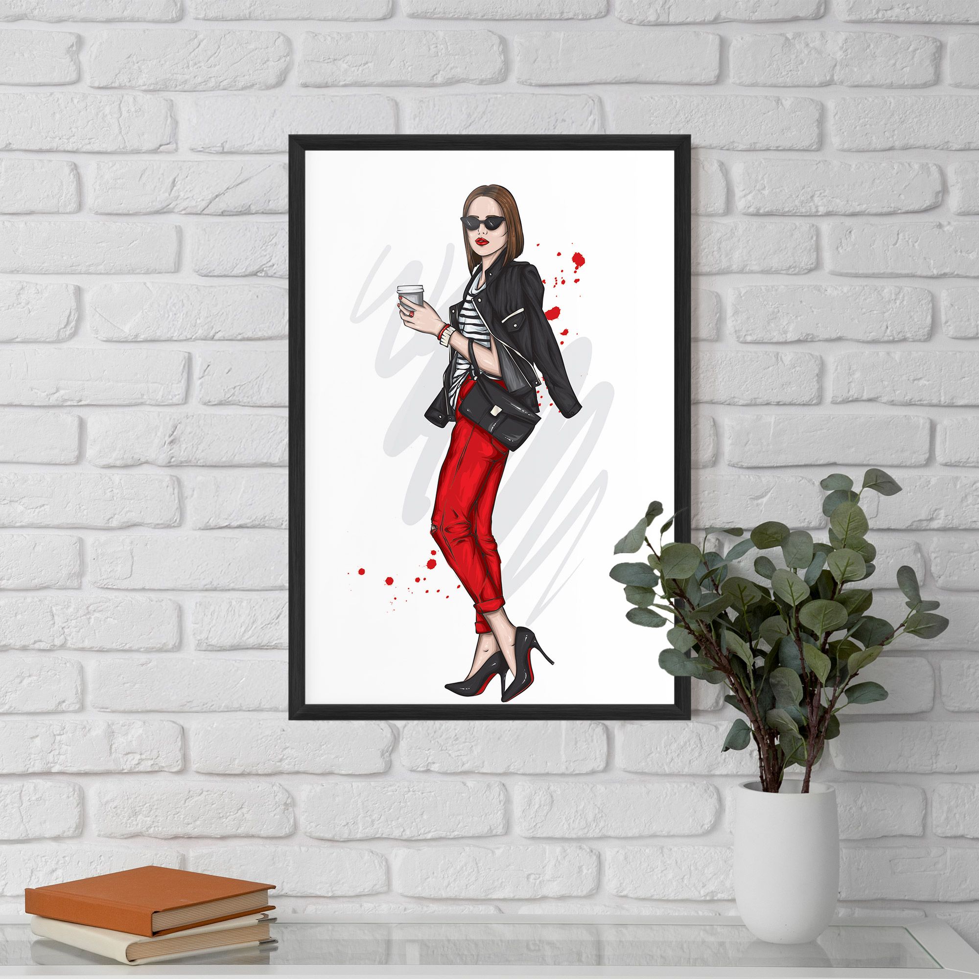 Red Pants Woman mockup 5