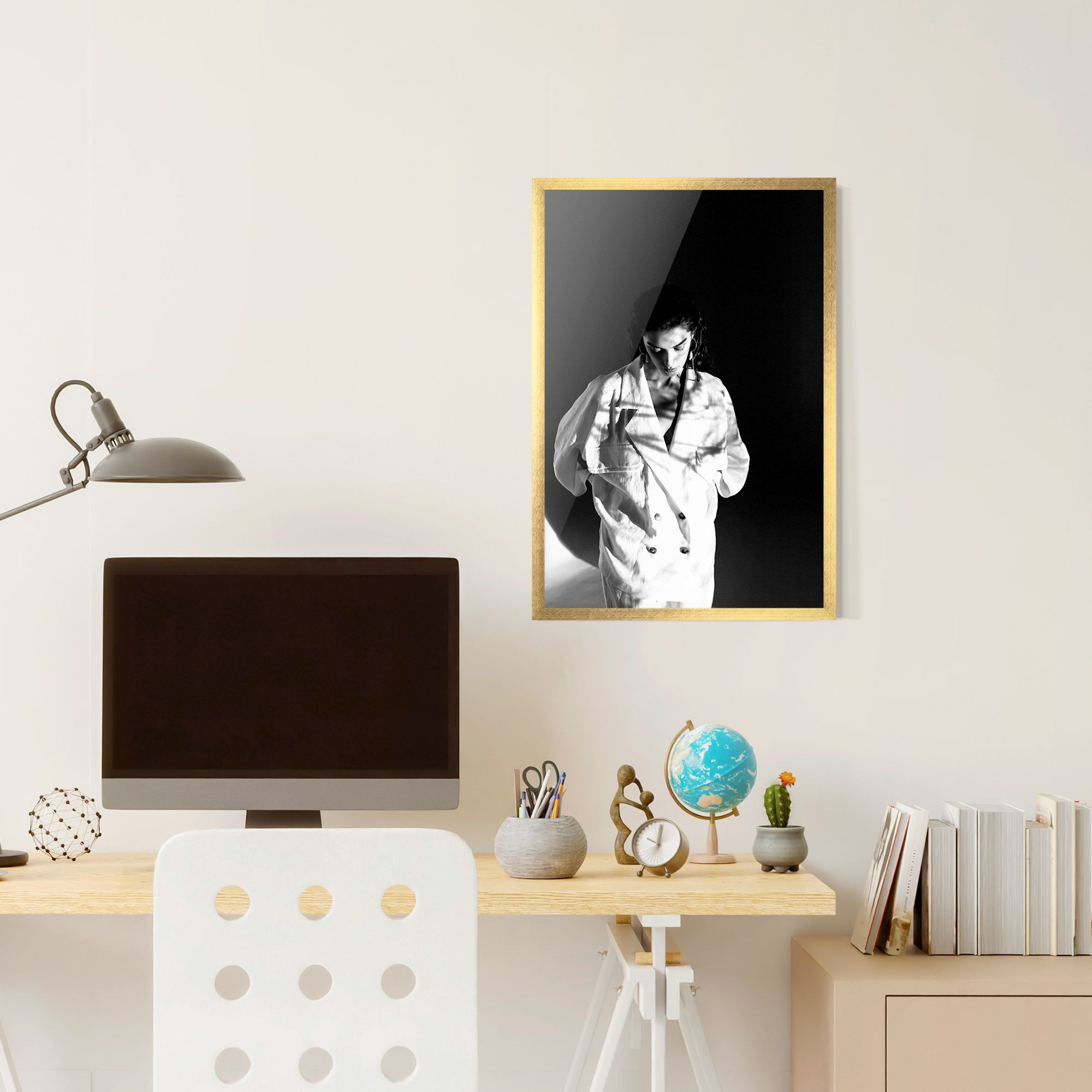 Woman Black Wall mockup 6
